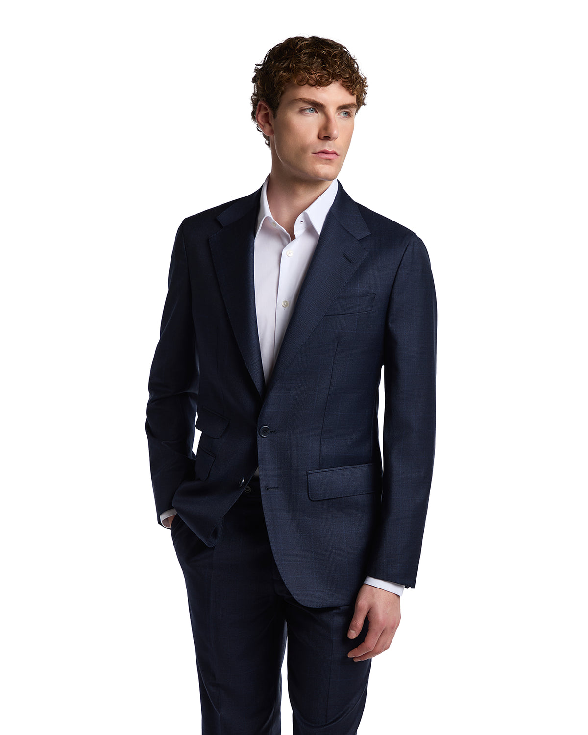 Abito Milano a quadri in lana Perennial Canonico blu