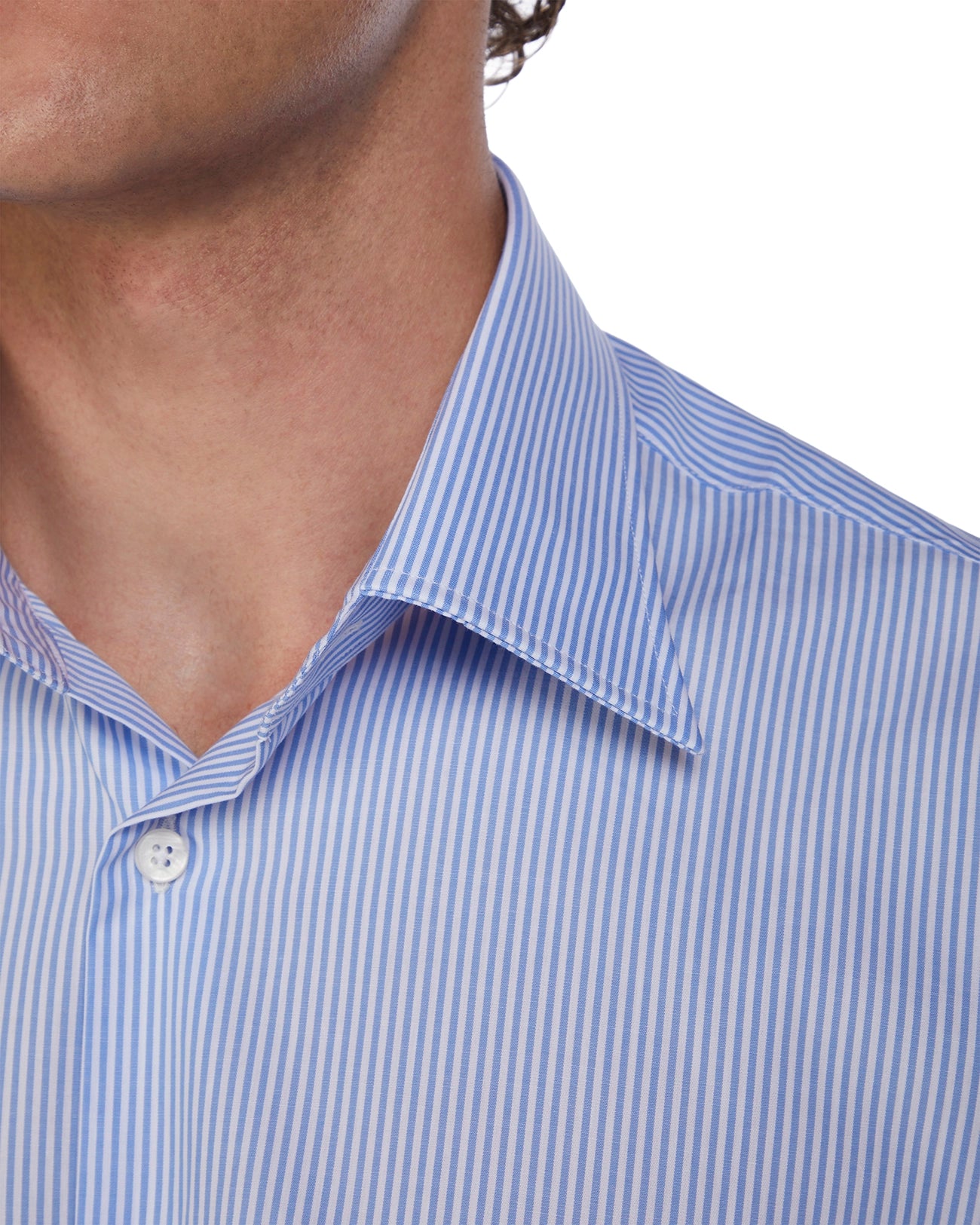 Camicia Kalt a righe azzurre in cotone