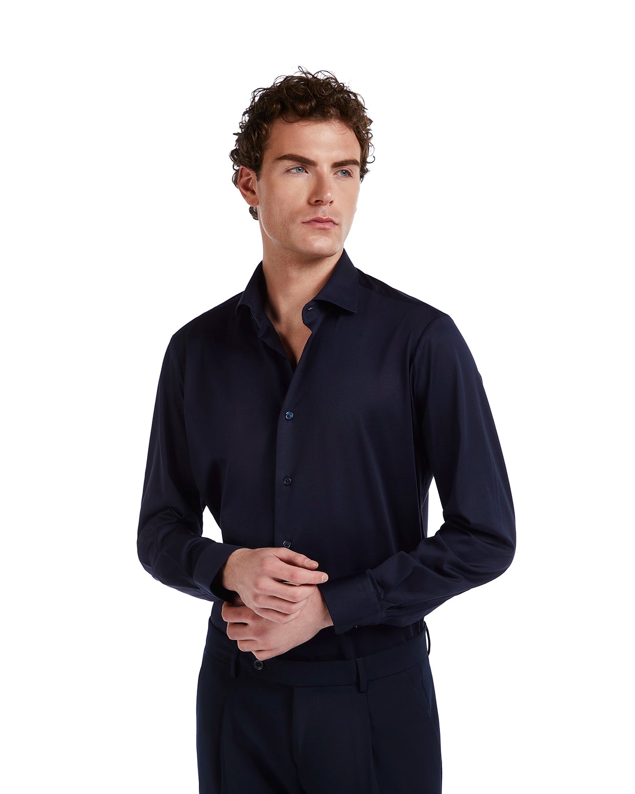 Camisa Miyagi de algodón azul