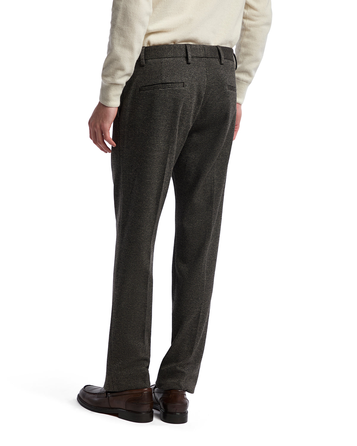 Pantalón Campiglio pata de gallo marrón oscuro