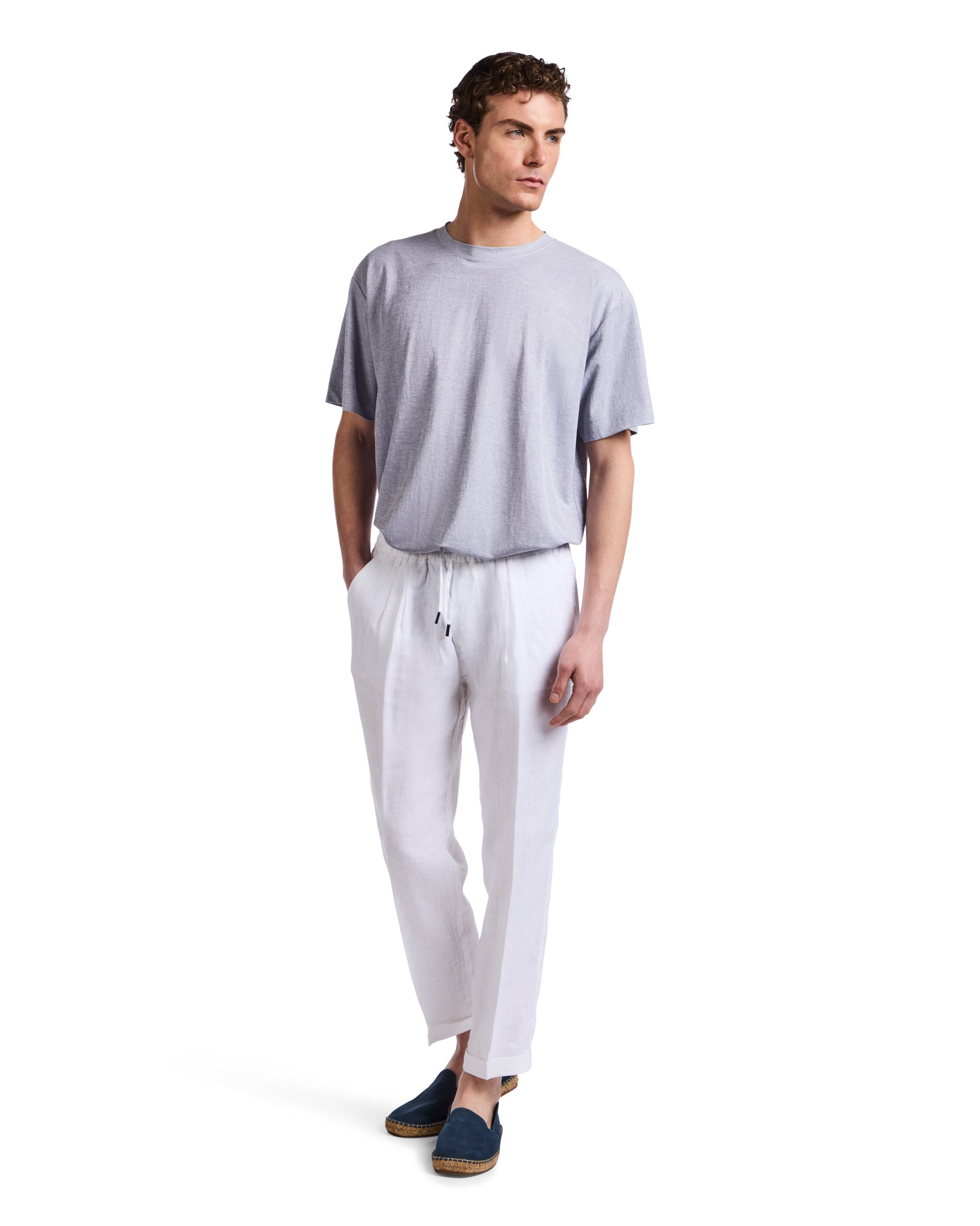Pantalón Cary de lino puro blanco