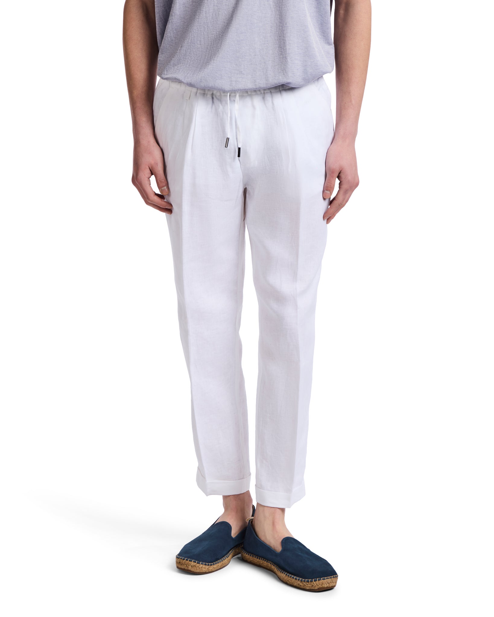 Cary trousers in pure white linen