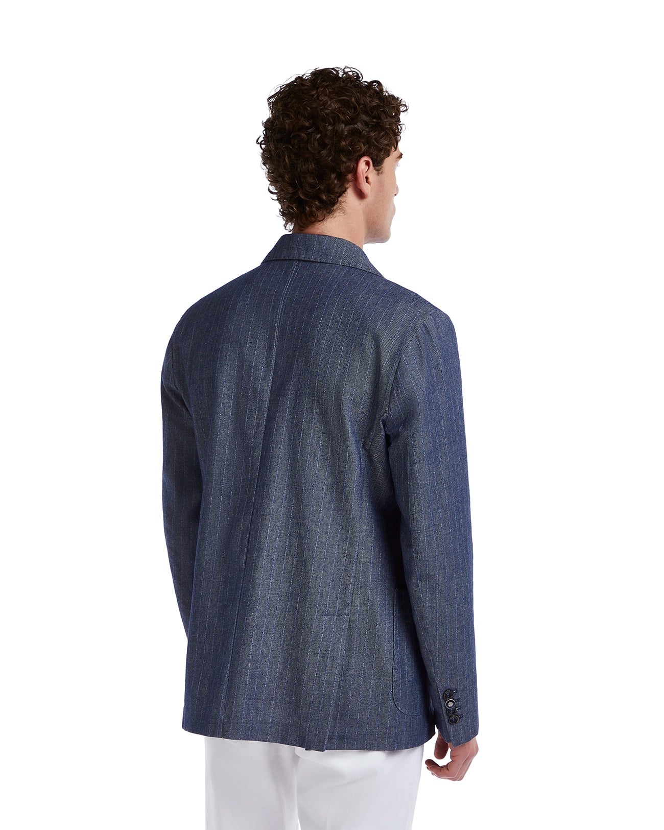 Vernazza blue pinstripe jacket