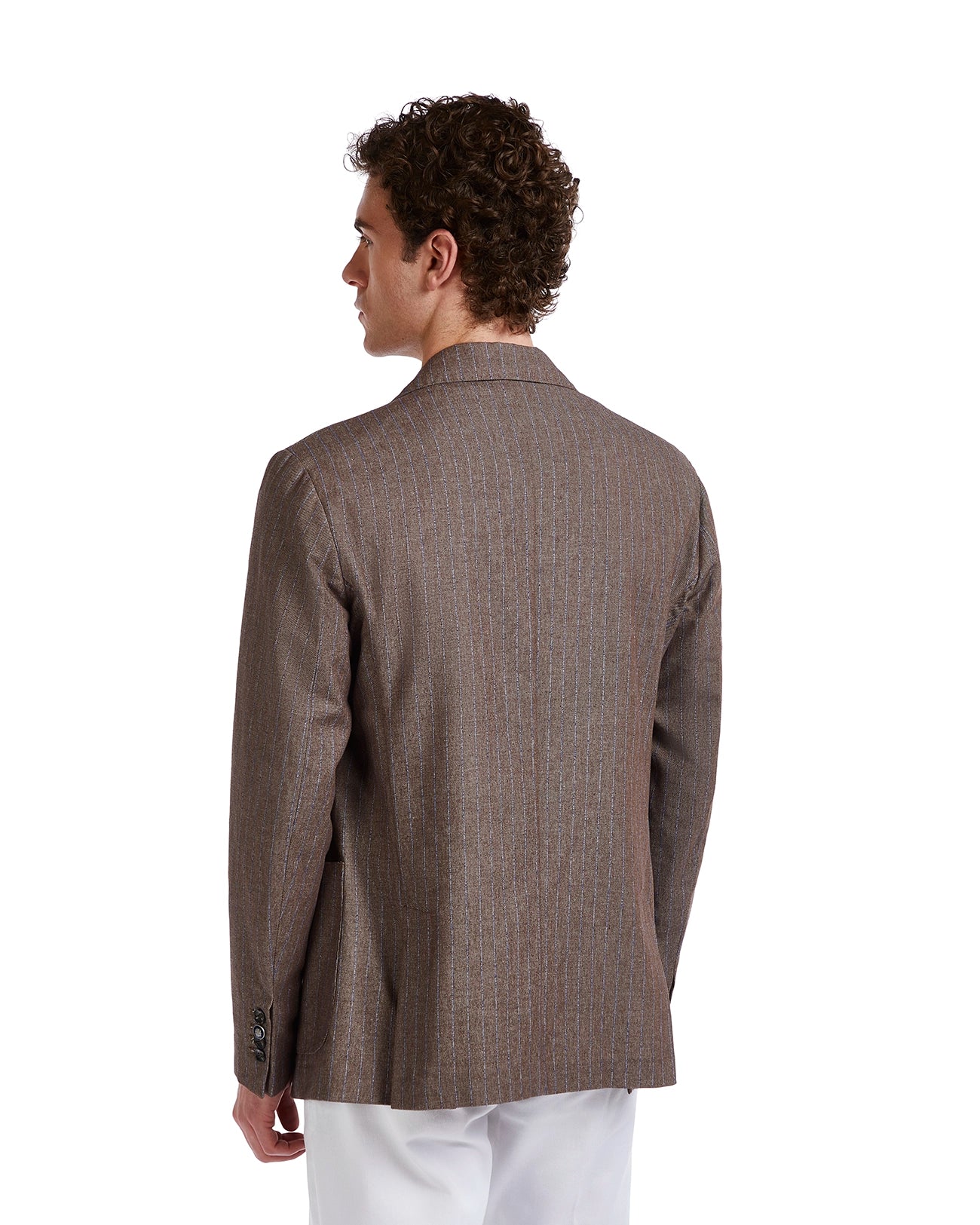 Chaqueta Vernazza a rayas diplomáticas beige