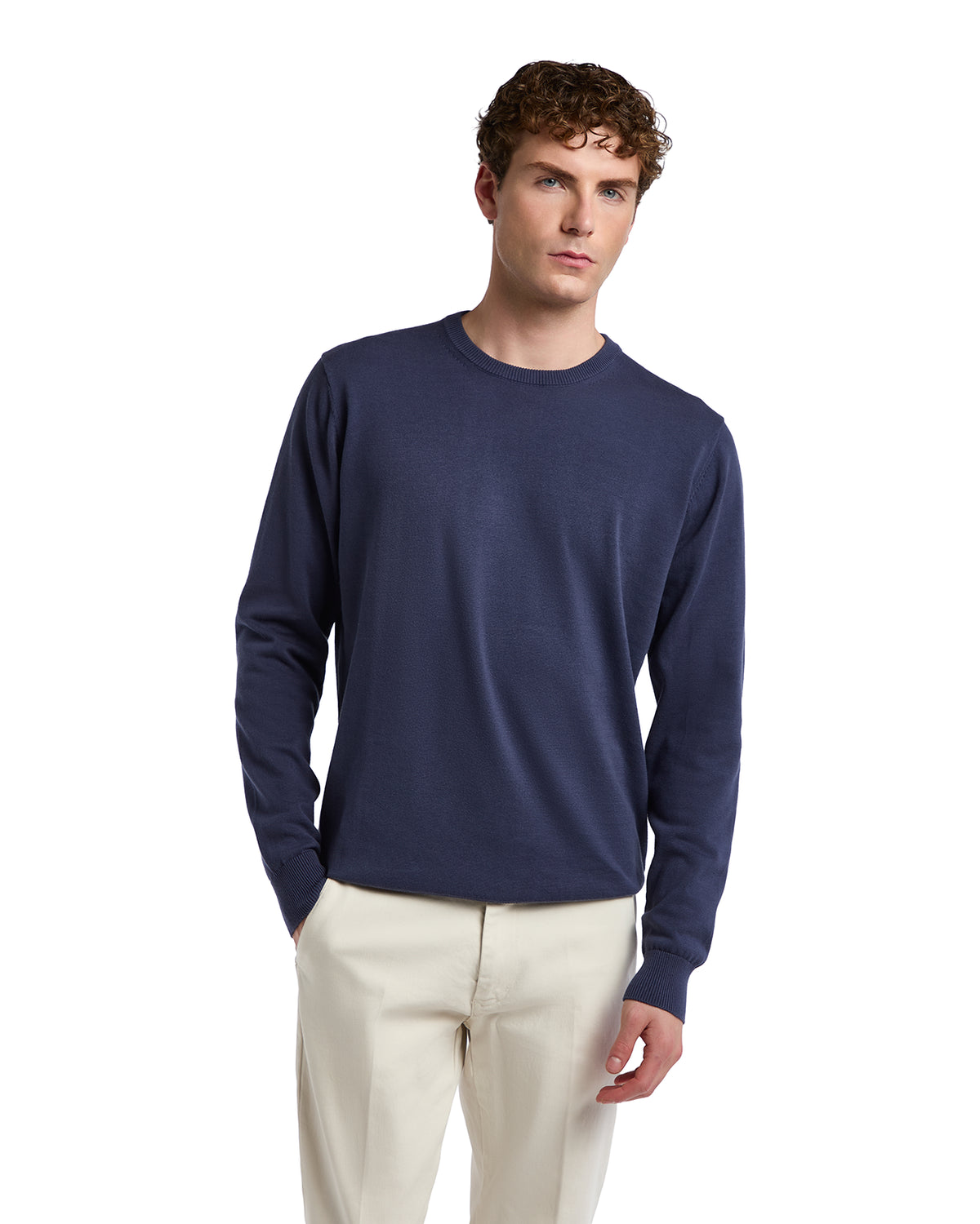 Maglioncino Ugo in cotone bluette