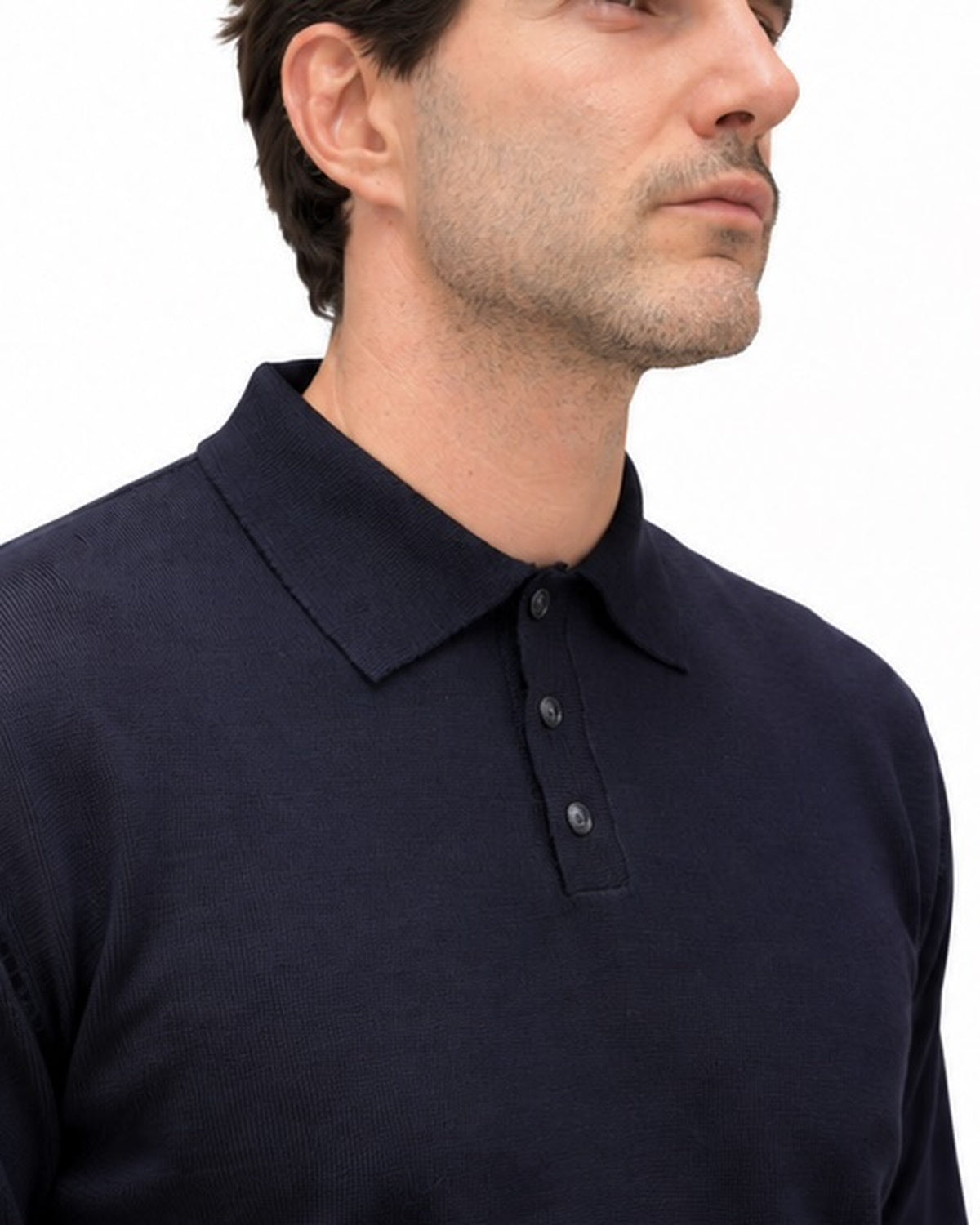 Polo Rovigo de lana Tollegno azul