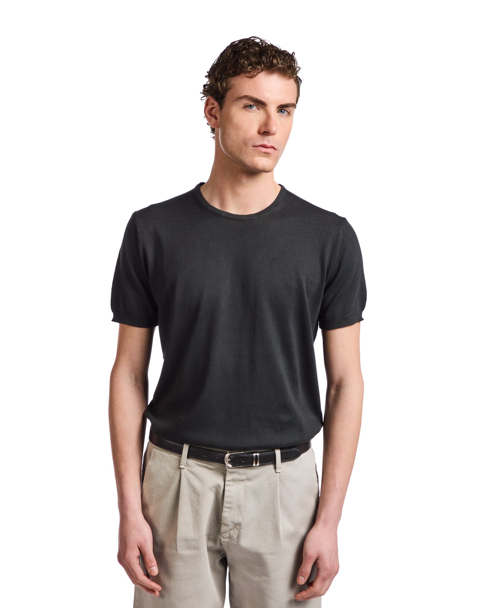 Camiseta Jannik de punto negro