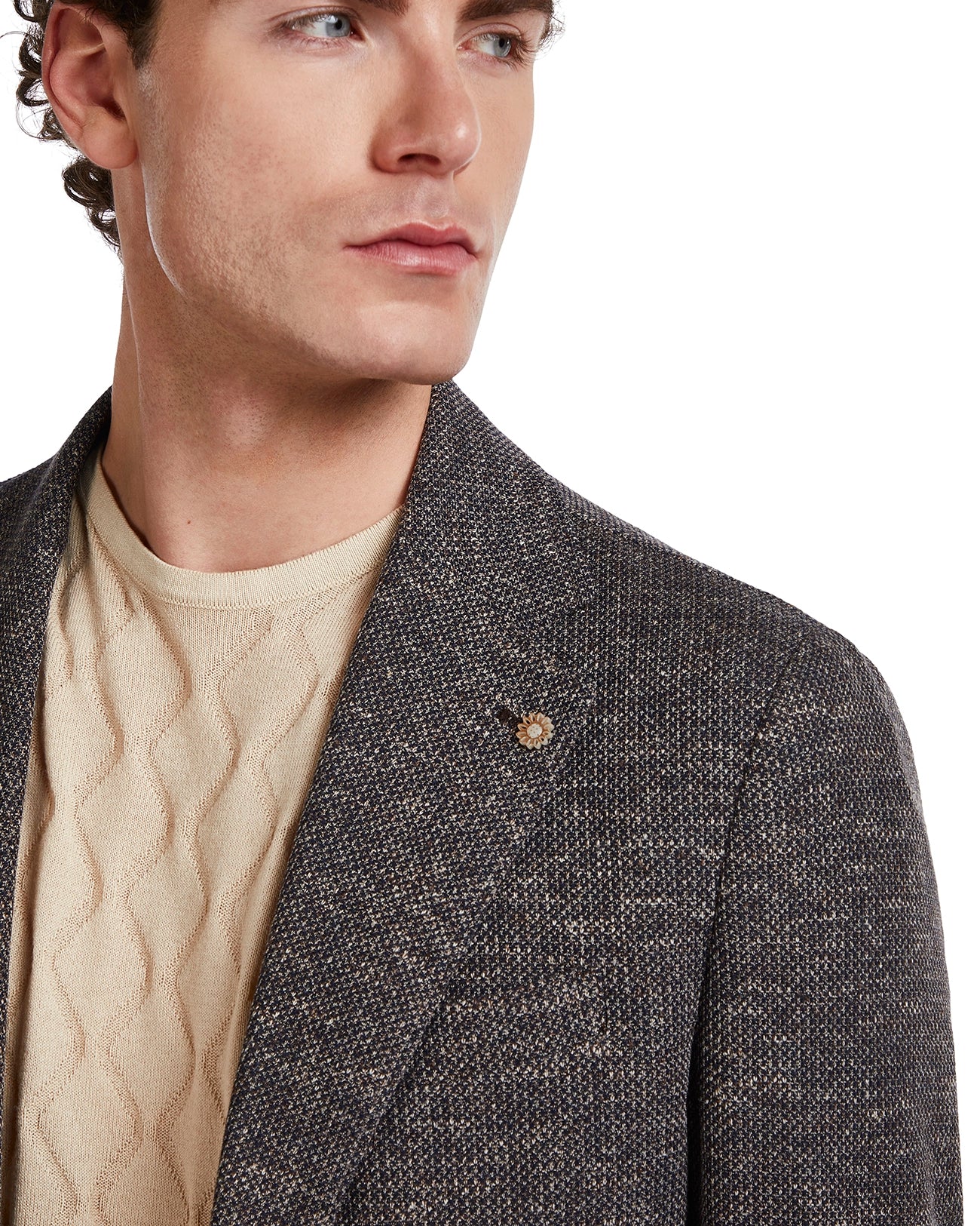 Jacket Erice mélange dark brown