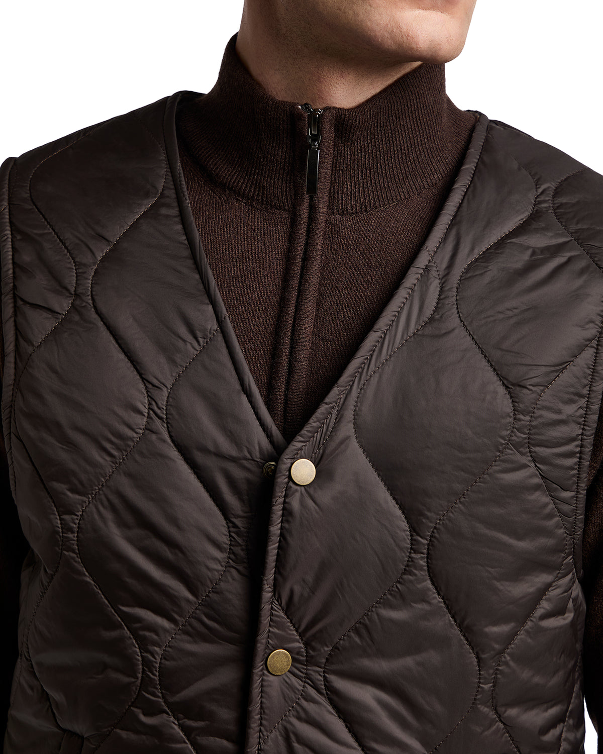 New Castle dark brown vest