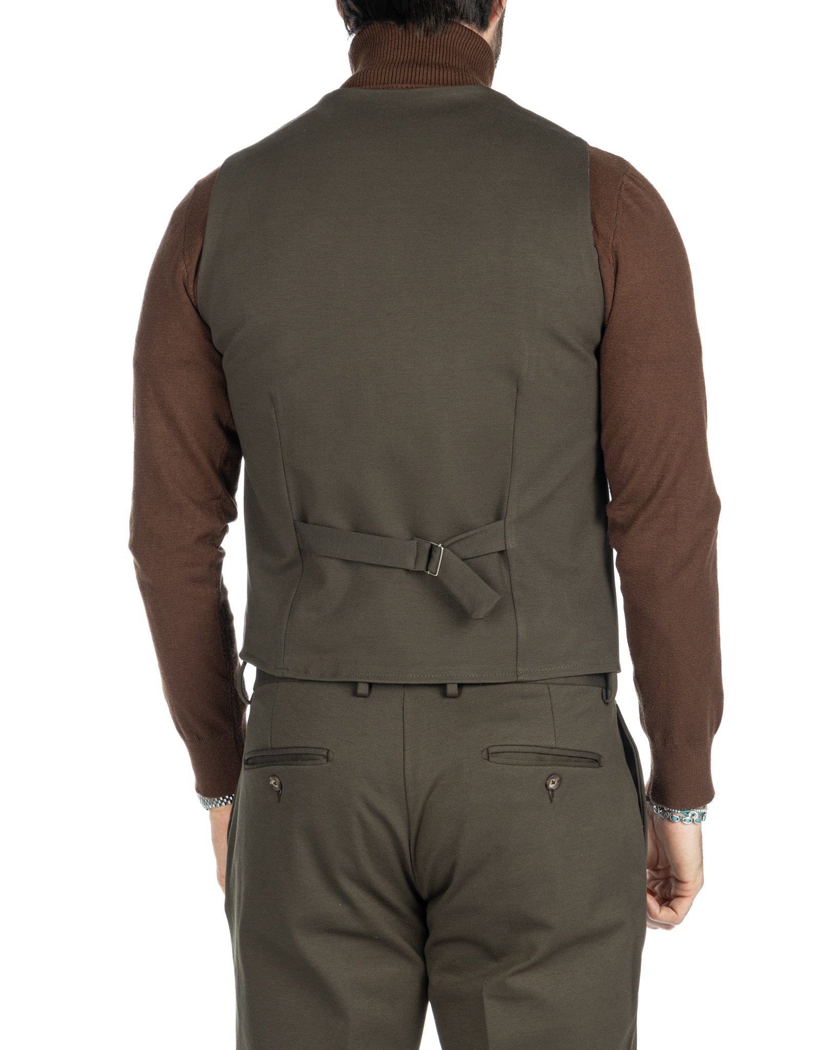 Mustang - double-breasted waistcoat in military milan stitch