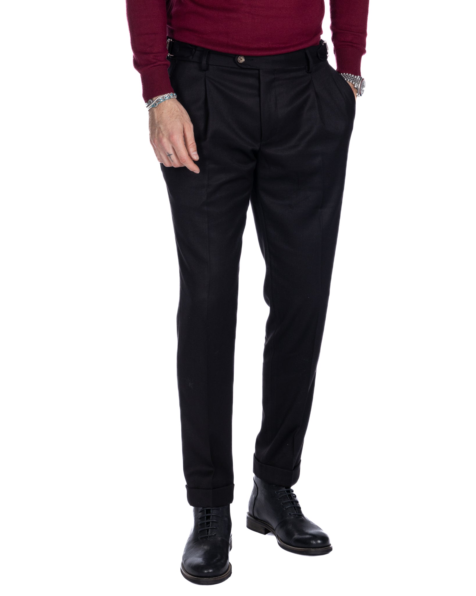 Trani - pantalon taille haute beige