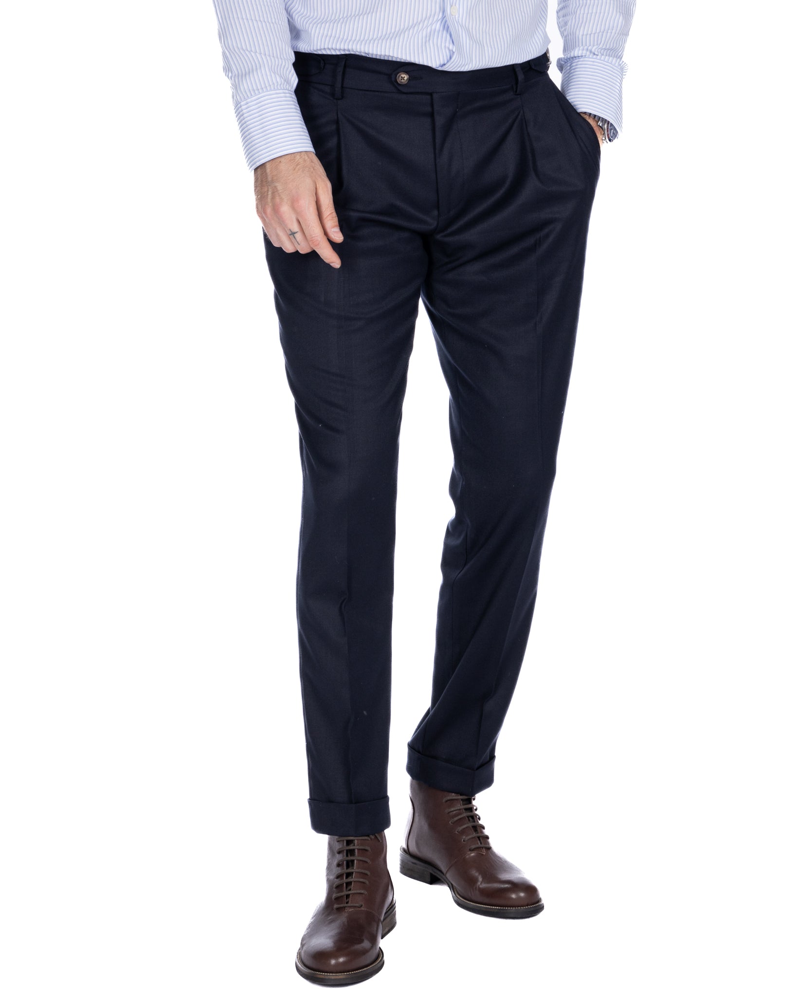 Monopoli - trousers with blue buckles