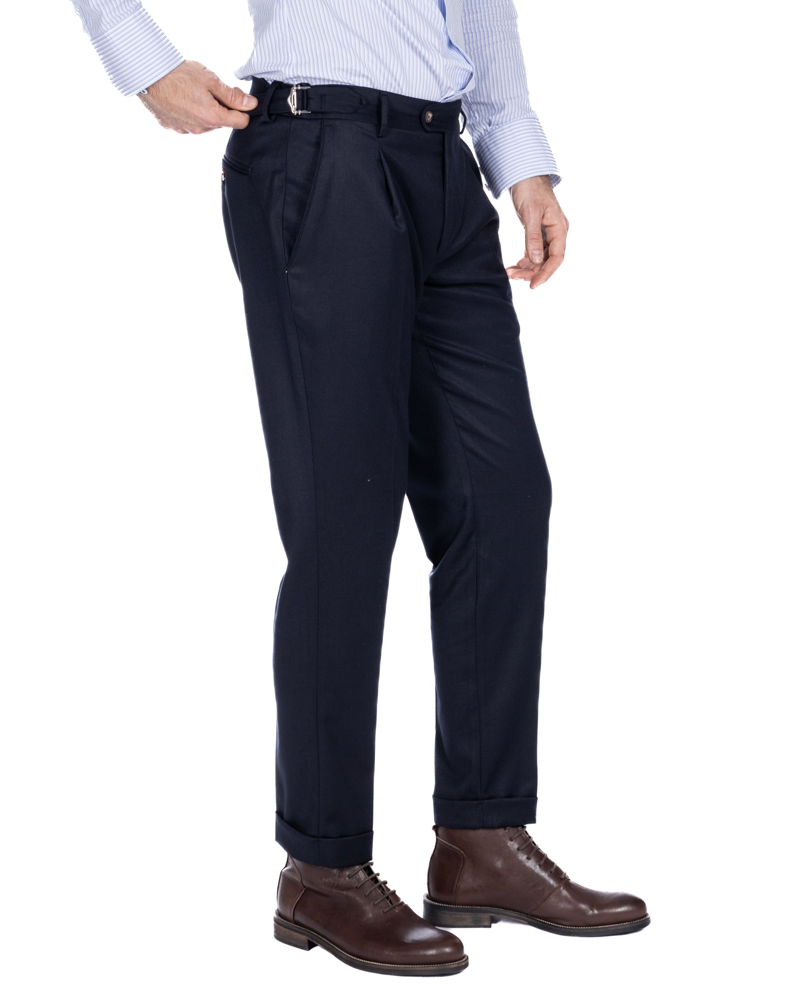 Monopoli - trousers with blue buckles