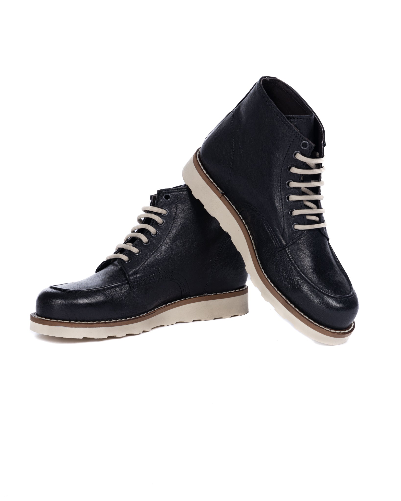 Moon - botte en cuir noir