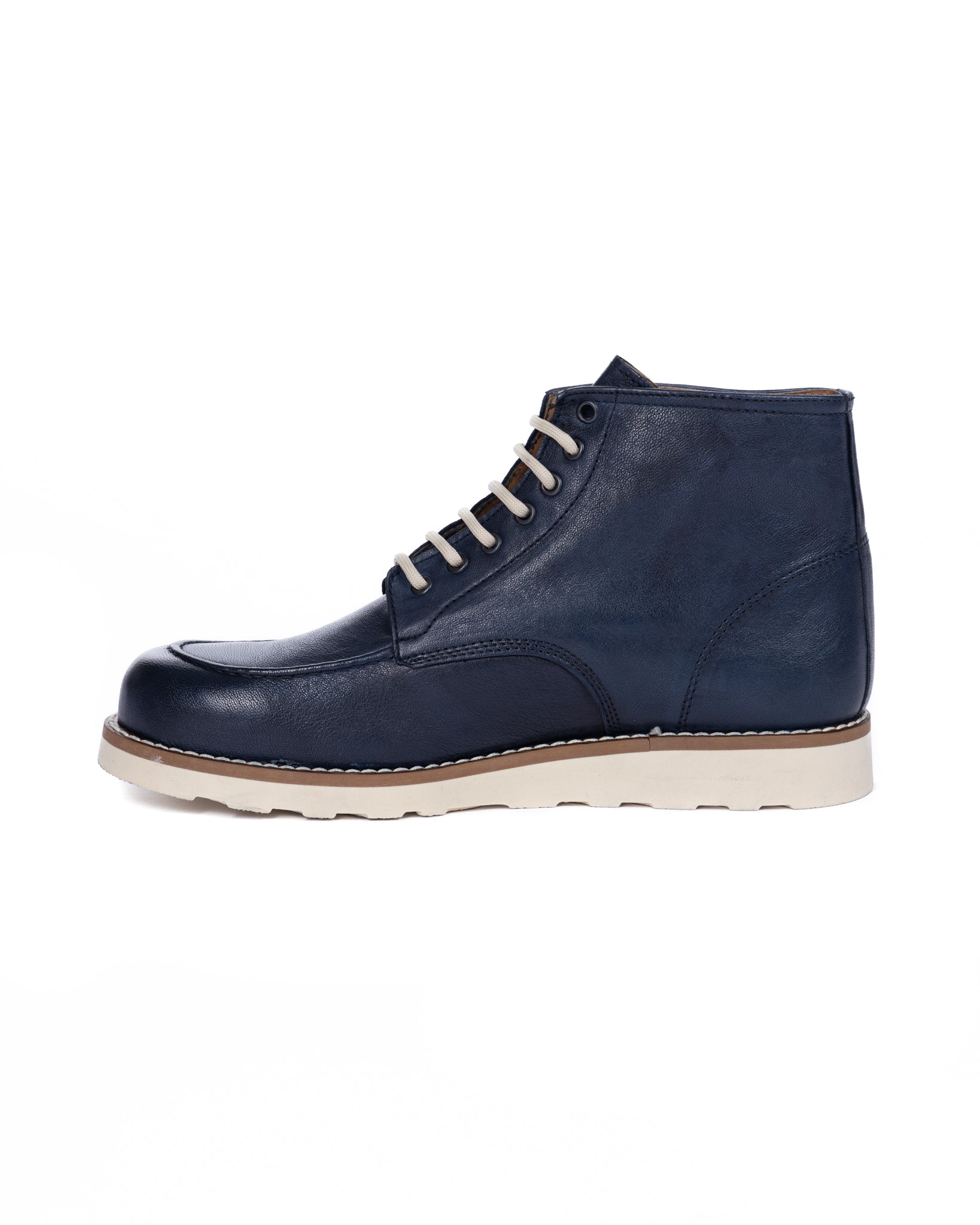 Moon - botte en cuir bleu