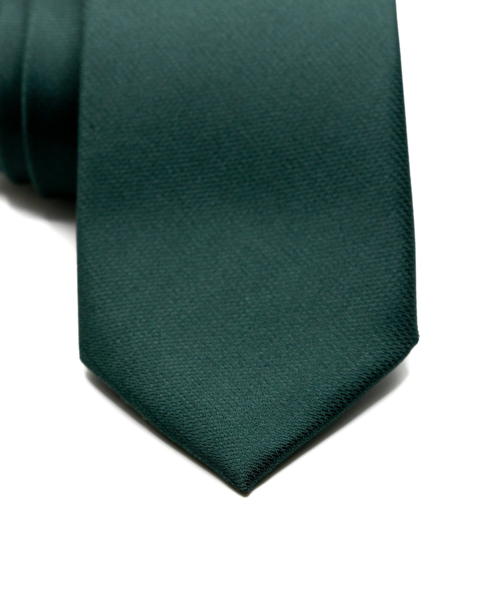 Tie - in green woven silk