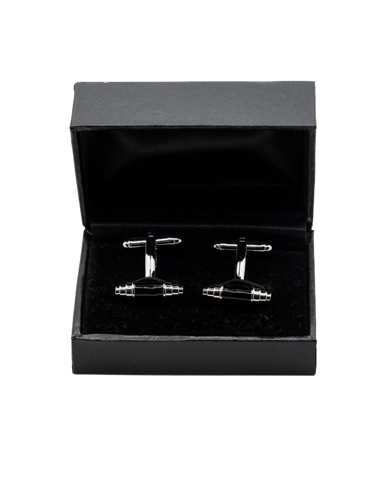 Gonzaga - silver and black cufflinks