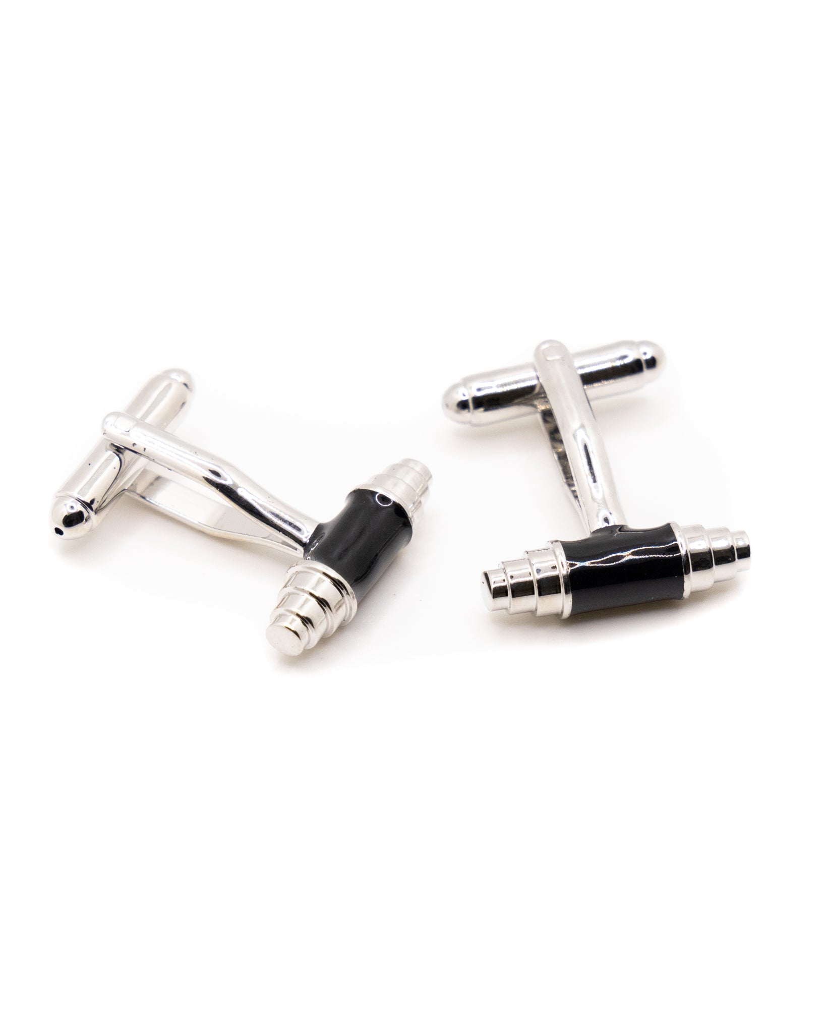 Gonzaga - silver and black cufflinks