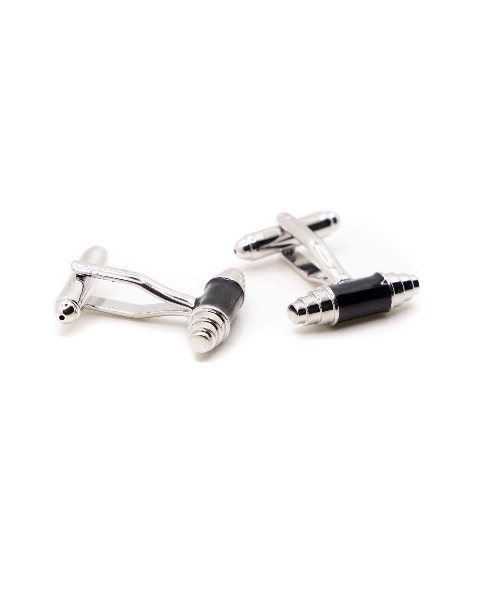 Gonzaga - silver and black cufflinks