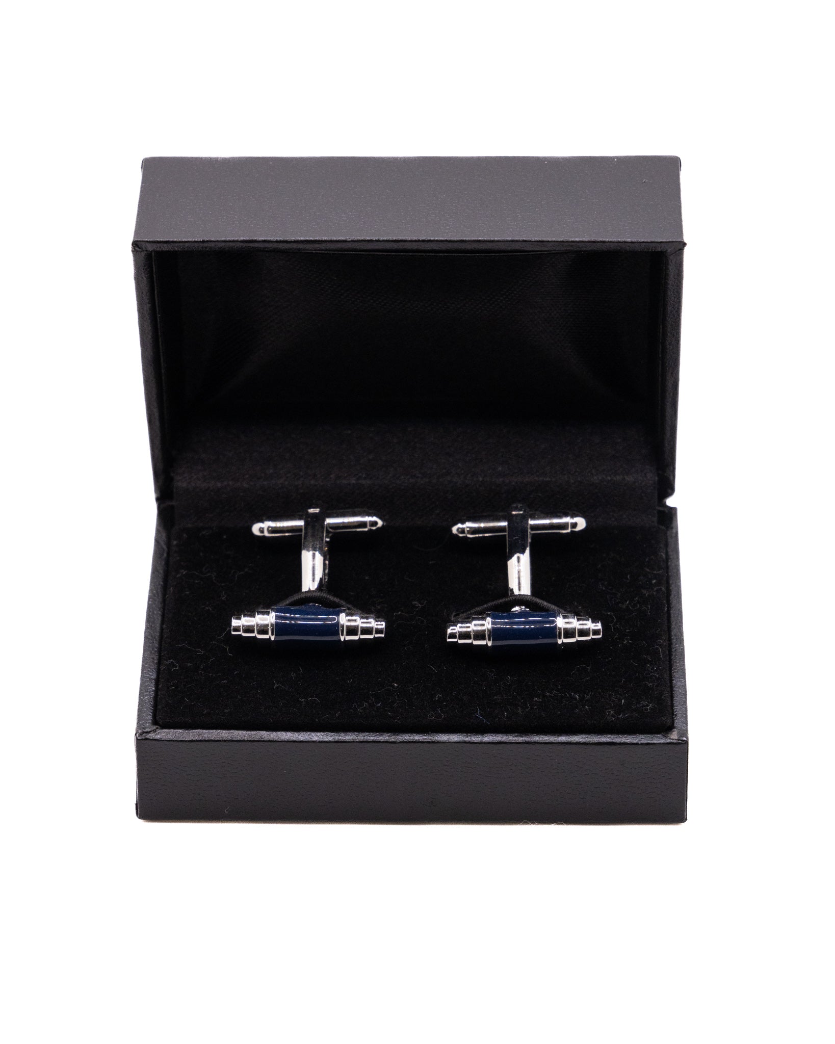 Gonzaga - silver and blue cufflinks