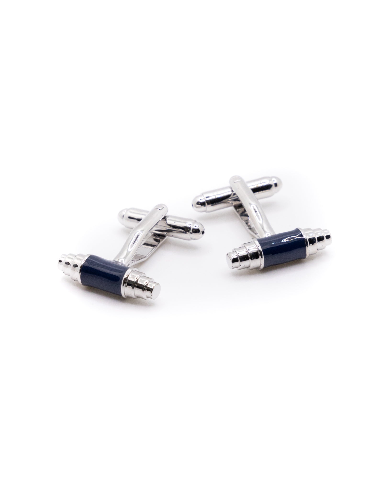 Gonzaga - silver and blue cufflinks