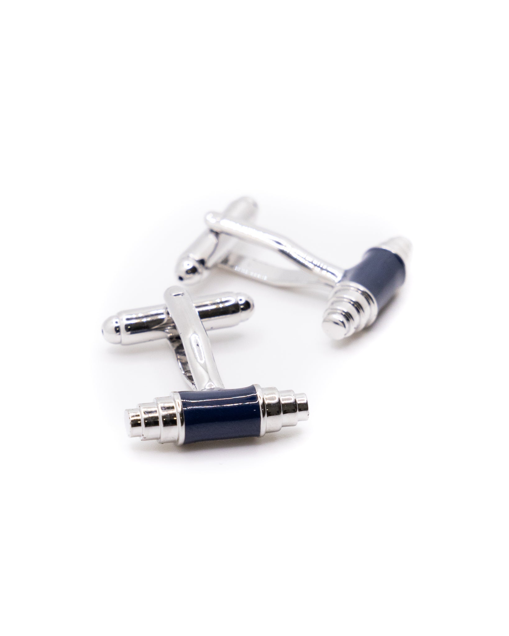 Gonzaga - silver and blue cufflinks