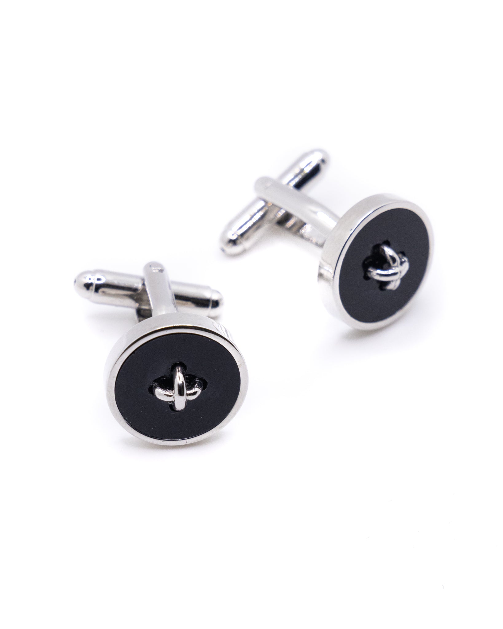 Torelli - silver and black cufflinks