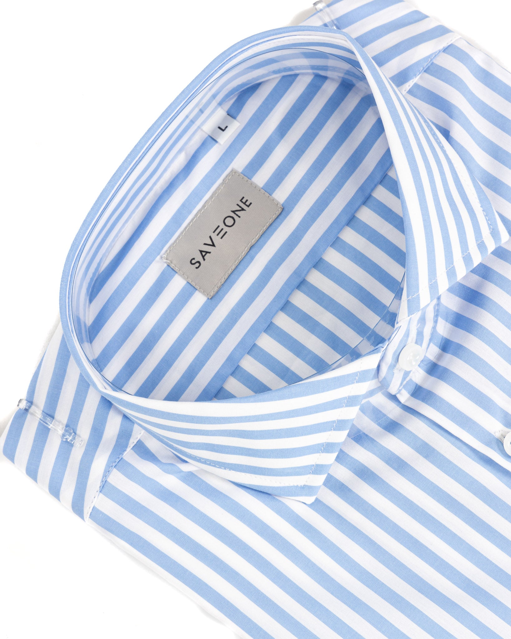 Shirt - slim fit medium blue stripes
