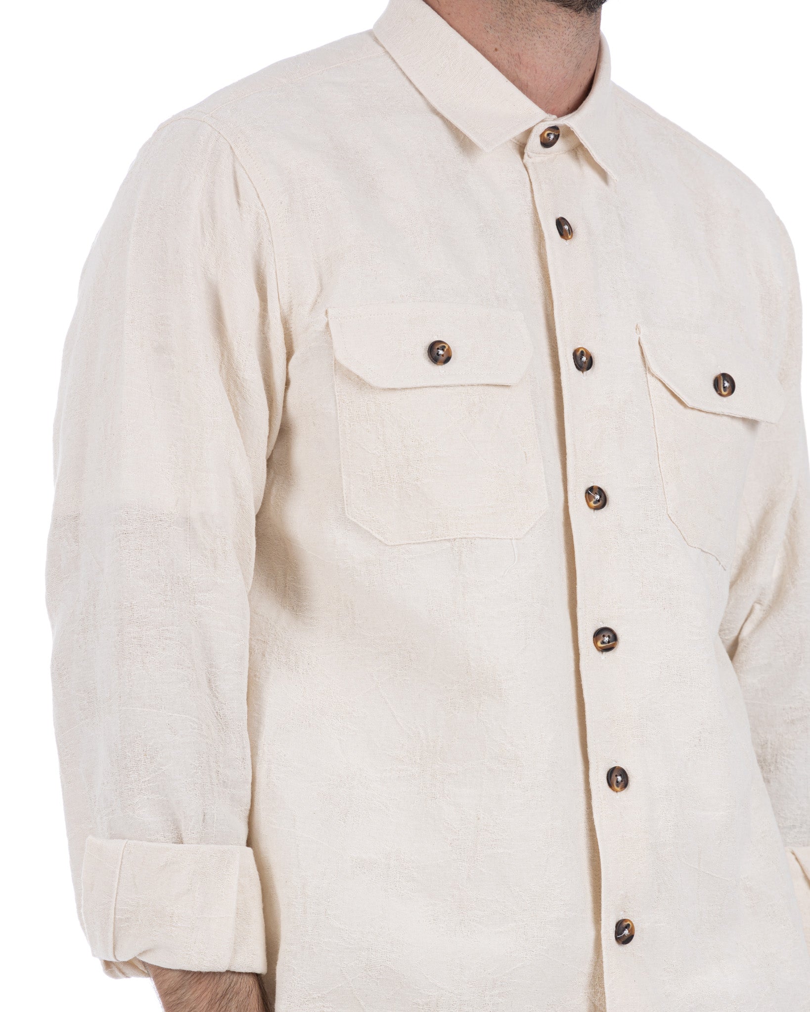 Bahama - camicia panna con fantasia a rilievo