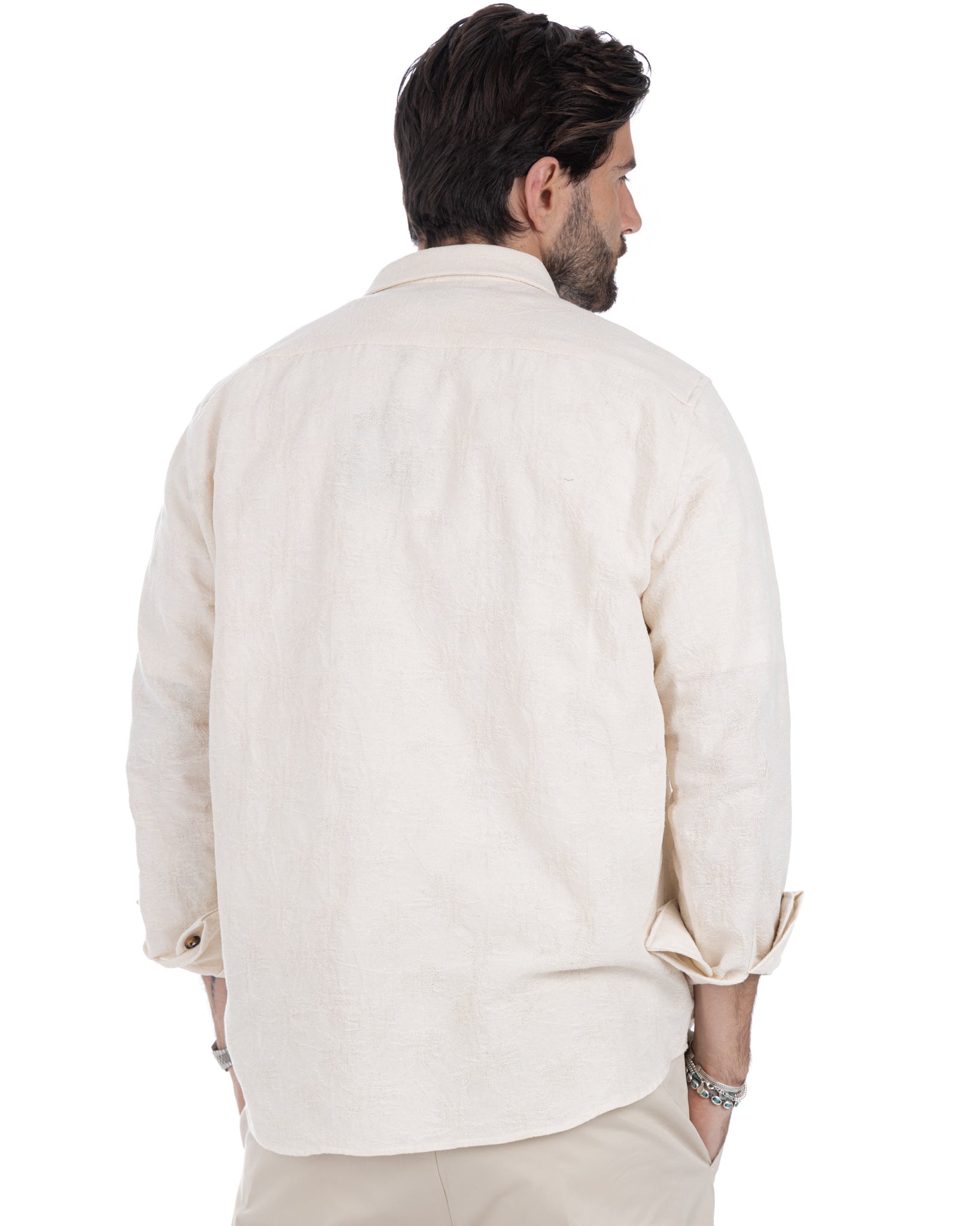 Bahama - camicia panna con fantasia a rilievo