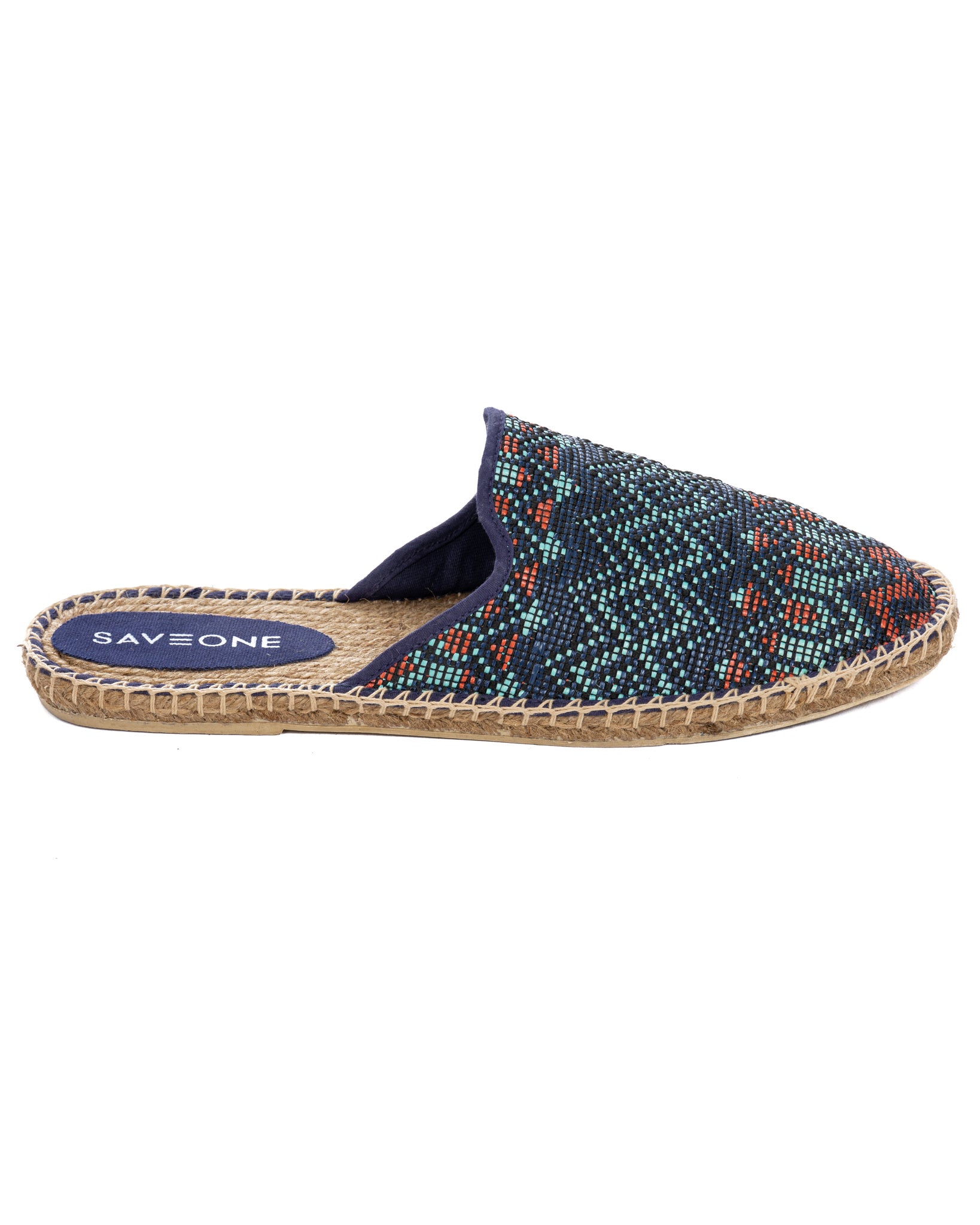 Portofino - multicolor blue espadrilles mules