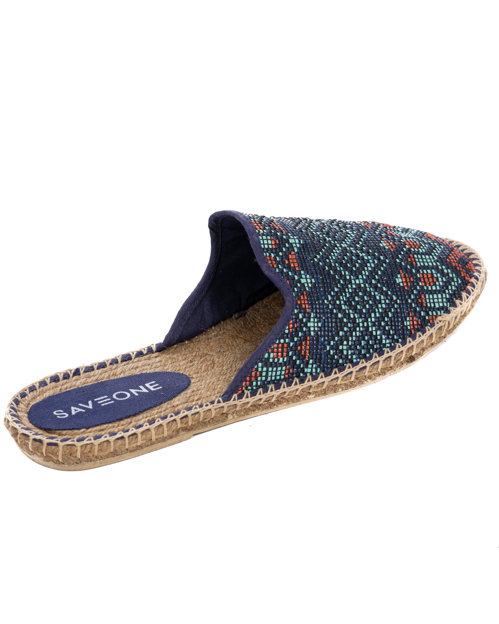 Portofino - multicolor blue espadrilles mules