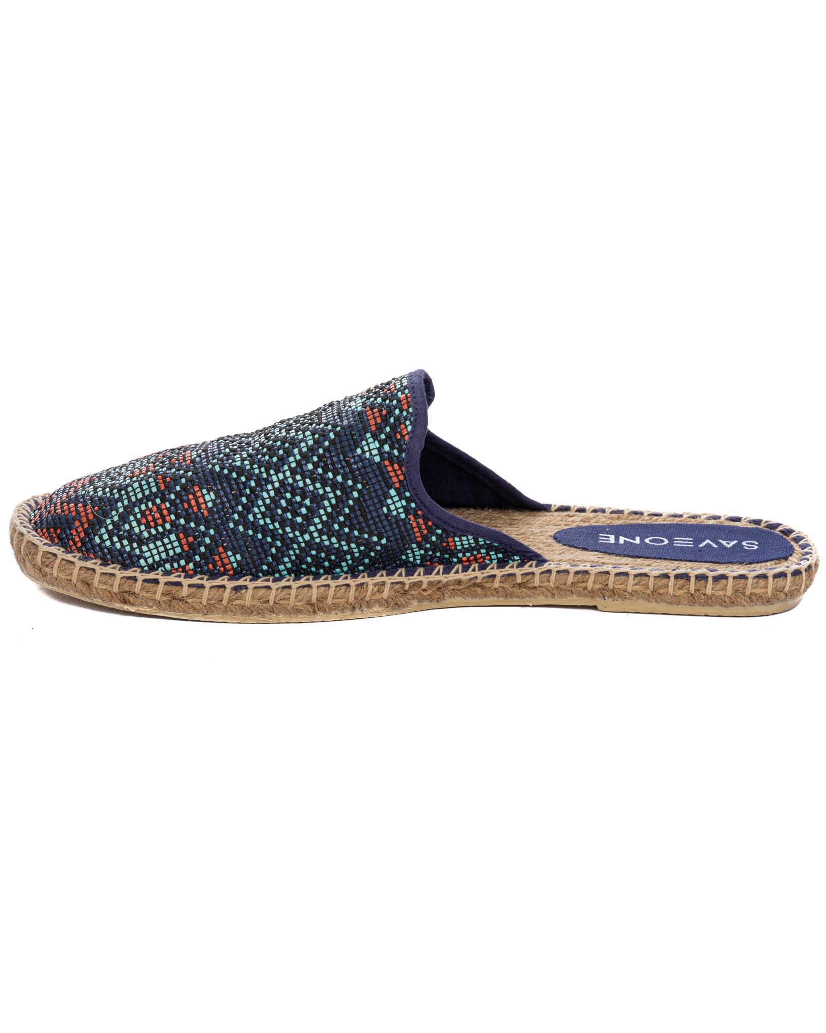Portofino - multicolor blue espadrilles mules