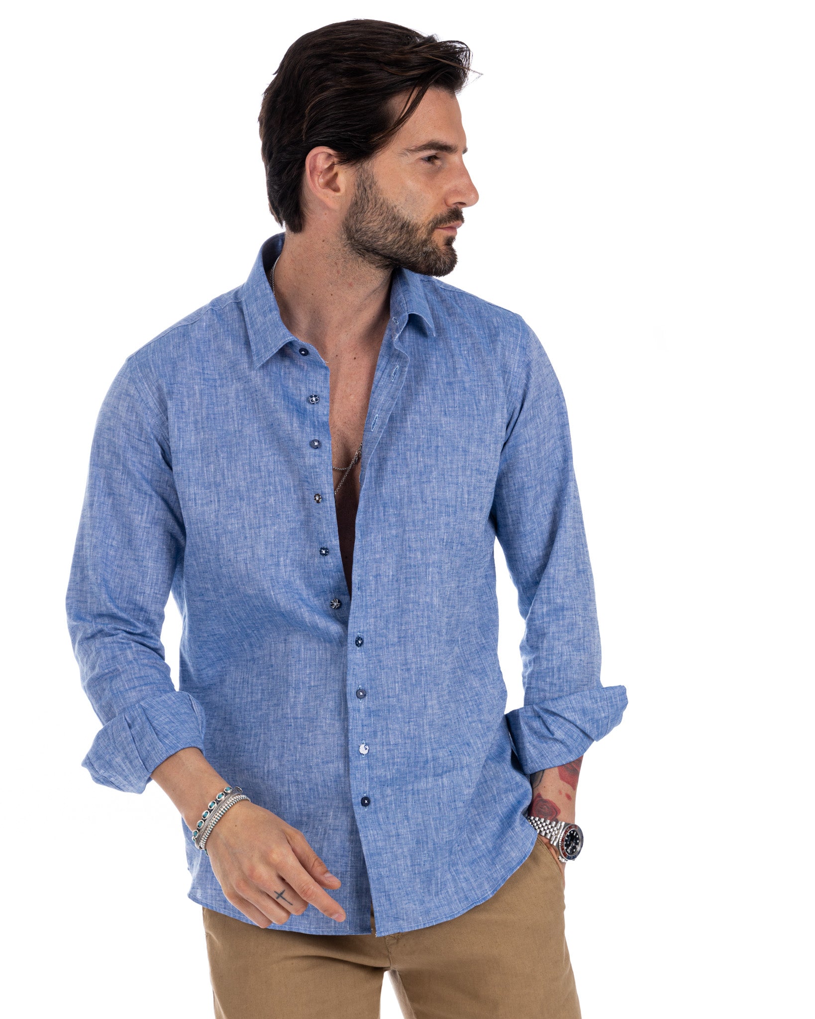 Praiano - chemise française en lin denim