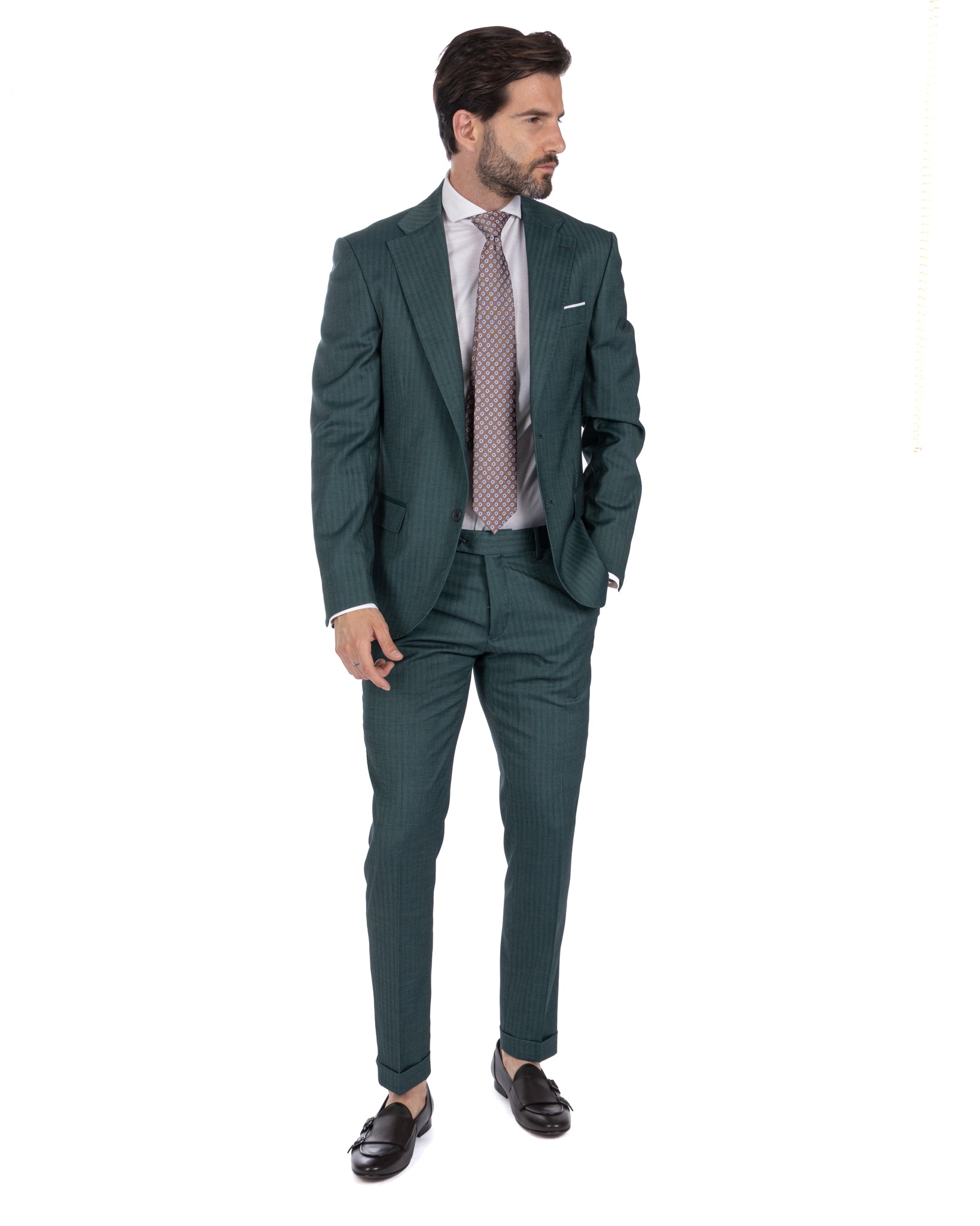 Paris - green solaro single-breasted suit