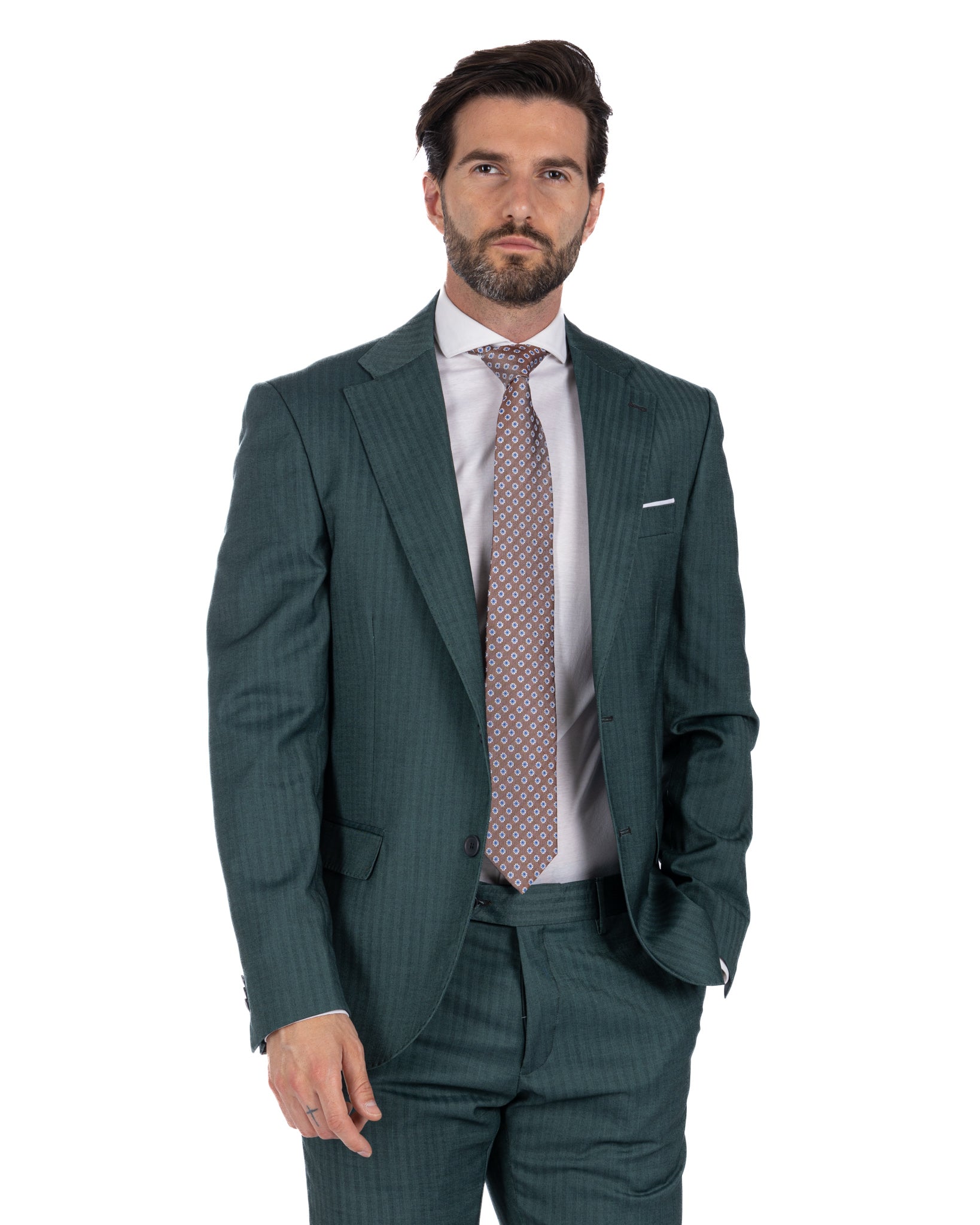 Paris - green solaro single-breasted suit