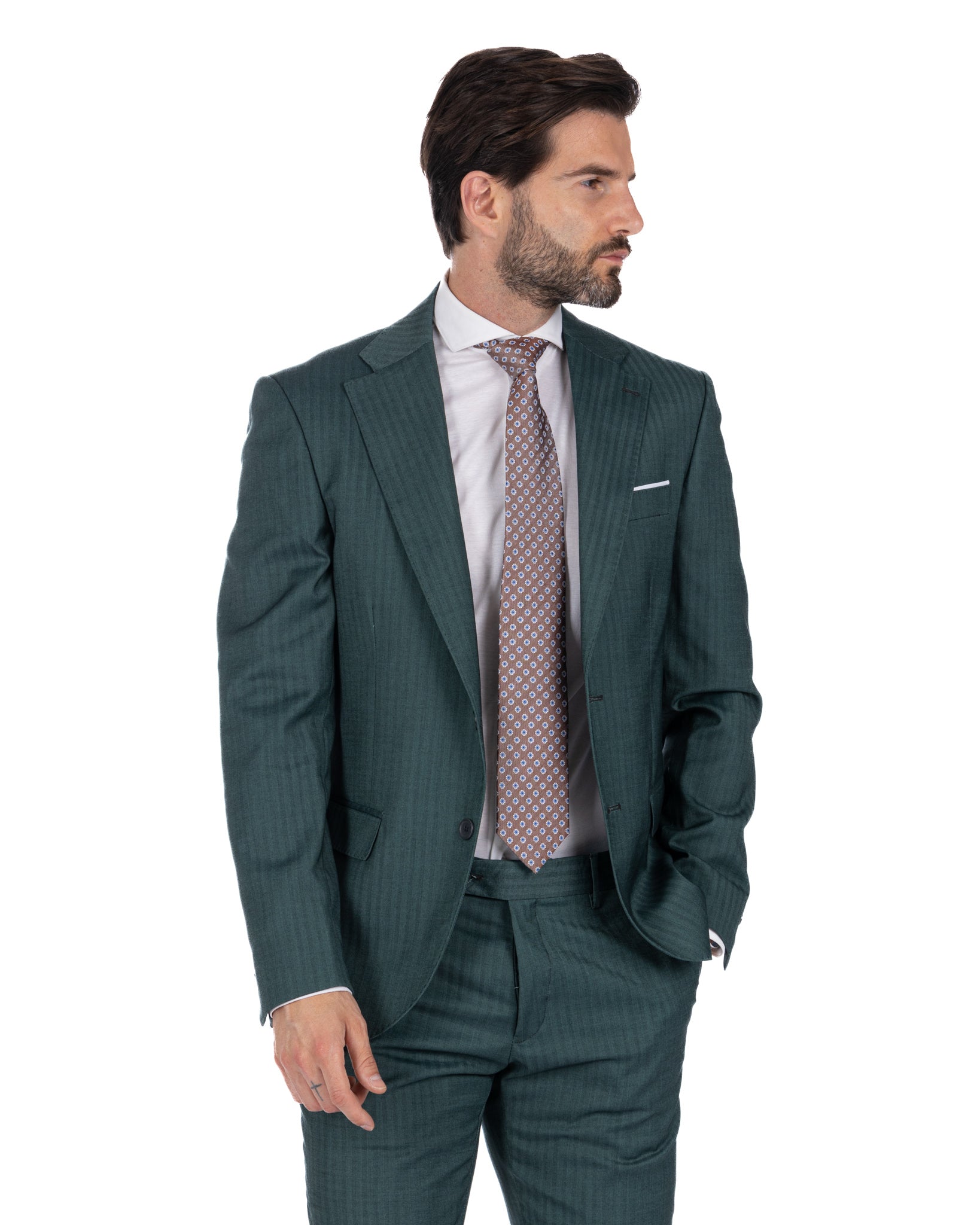 Paris - green solaro single-breasted suit