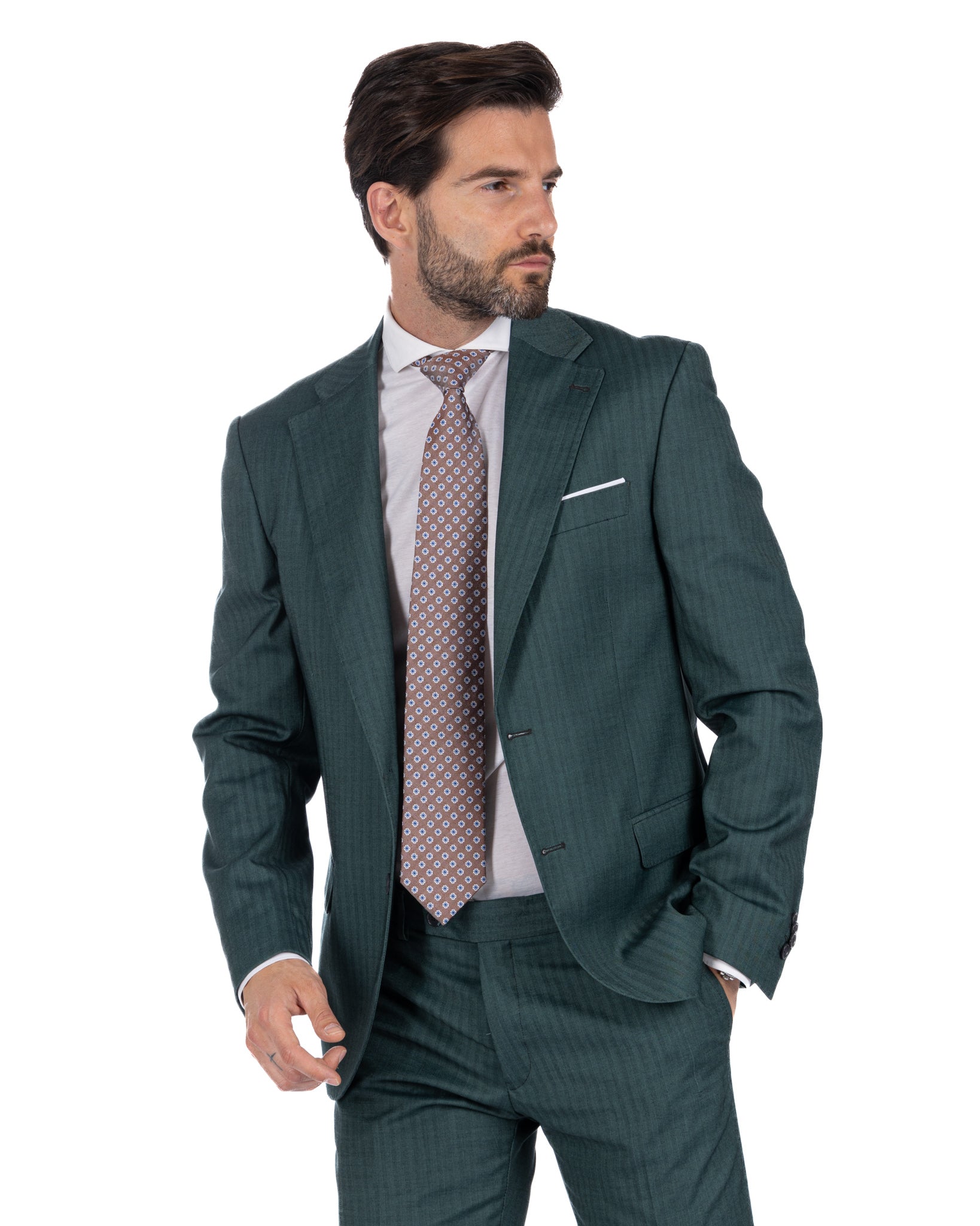 Paris - green solaro single-breasted suit