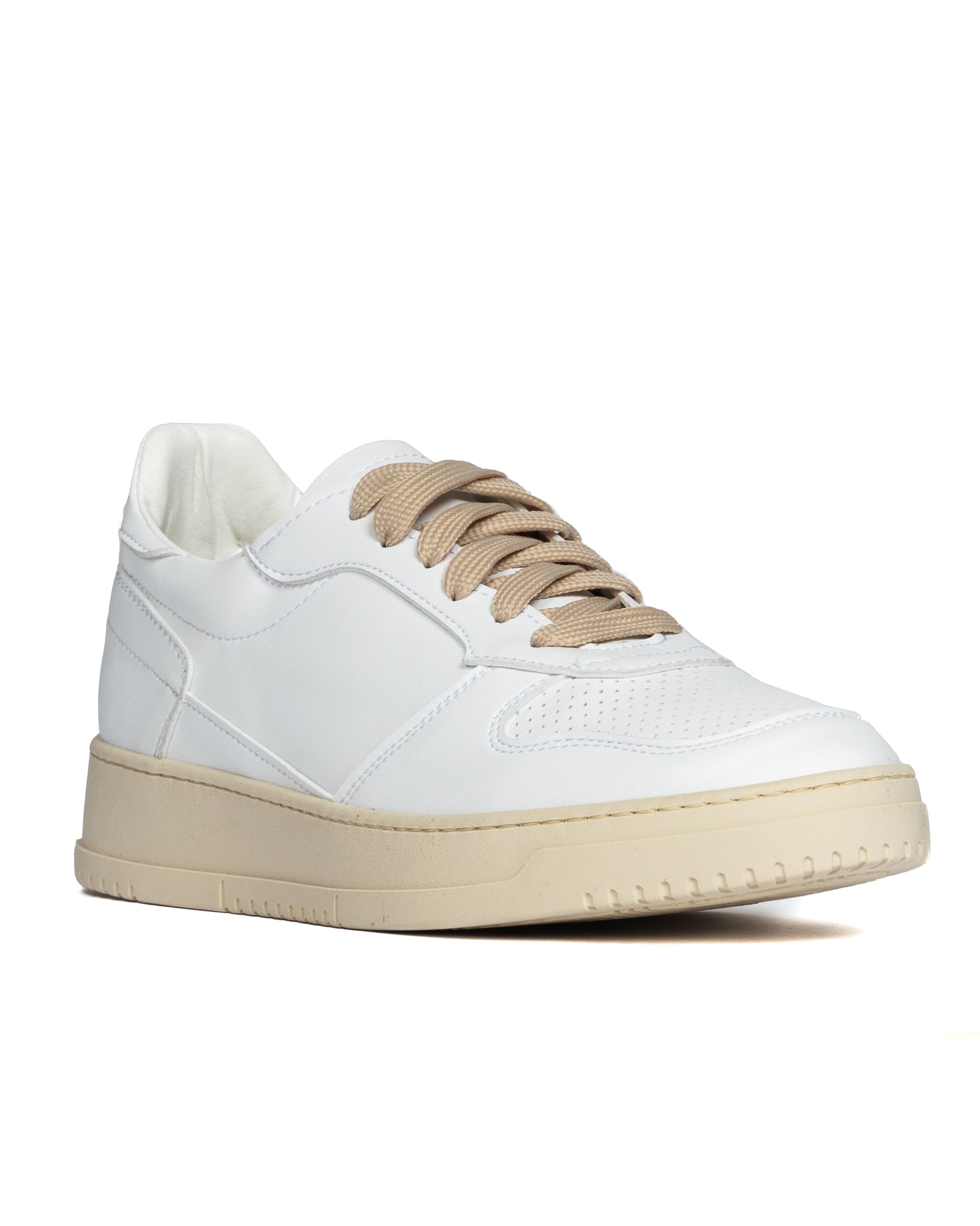 S07 - baskets en cuir blanc