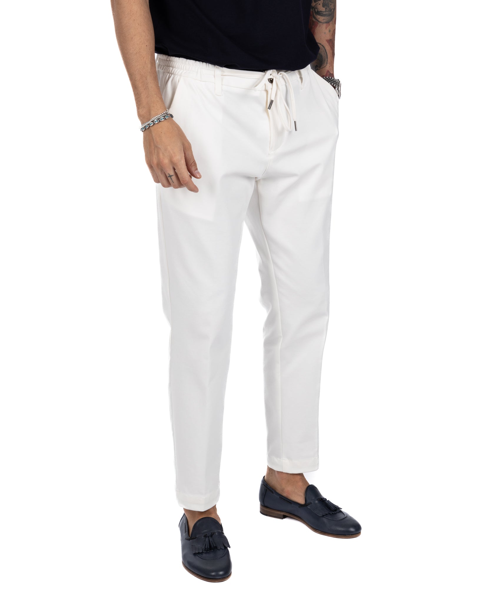 Shelby - pantalon en coton crème