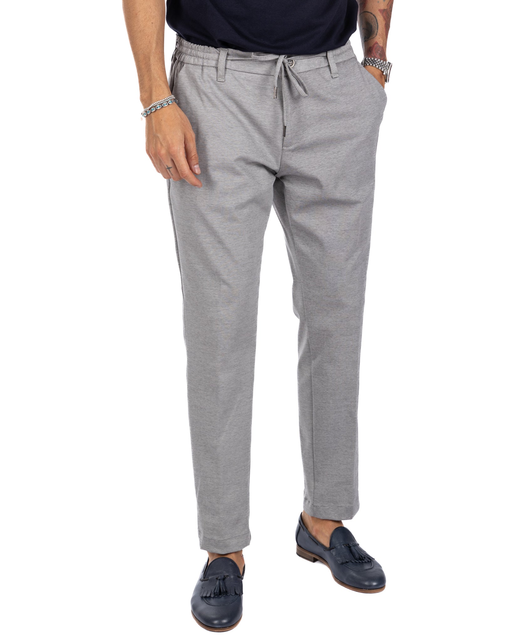 Shelby - pantalon en coton gris
