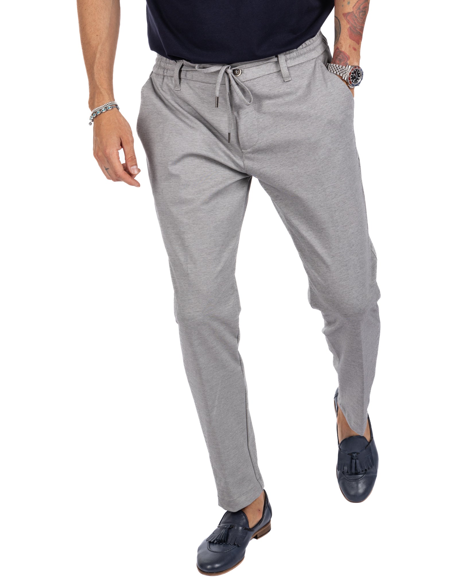 Shelby - pantalon en coton gris