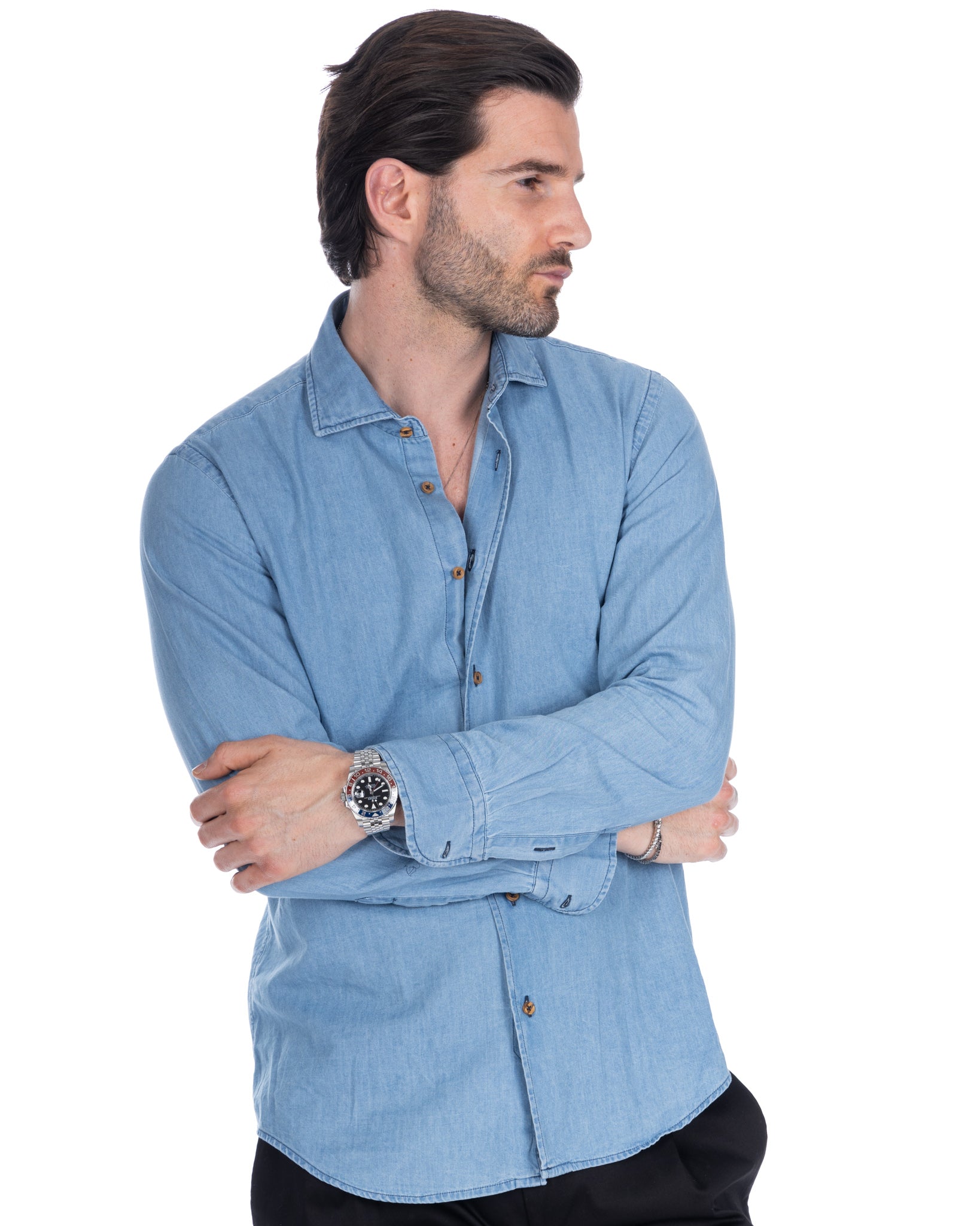 Mark - light wash denim shirt