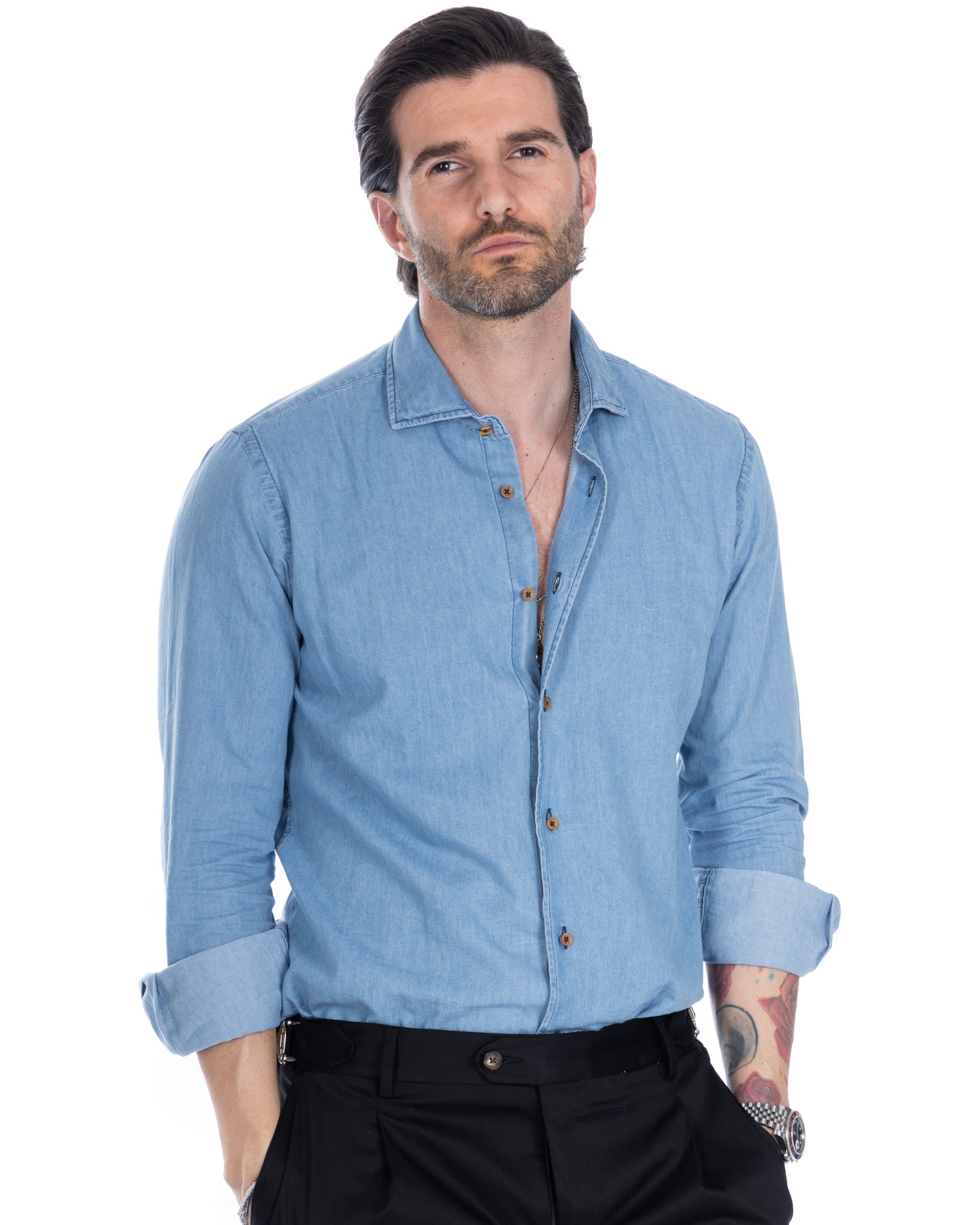 Mark - light wash denim shirt