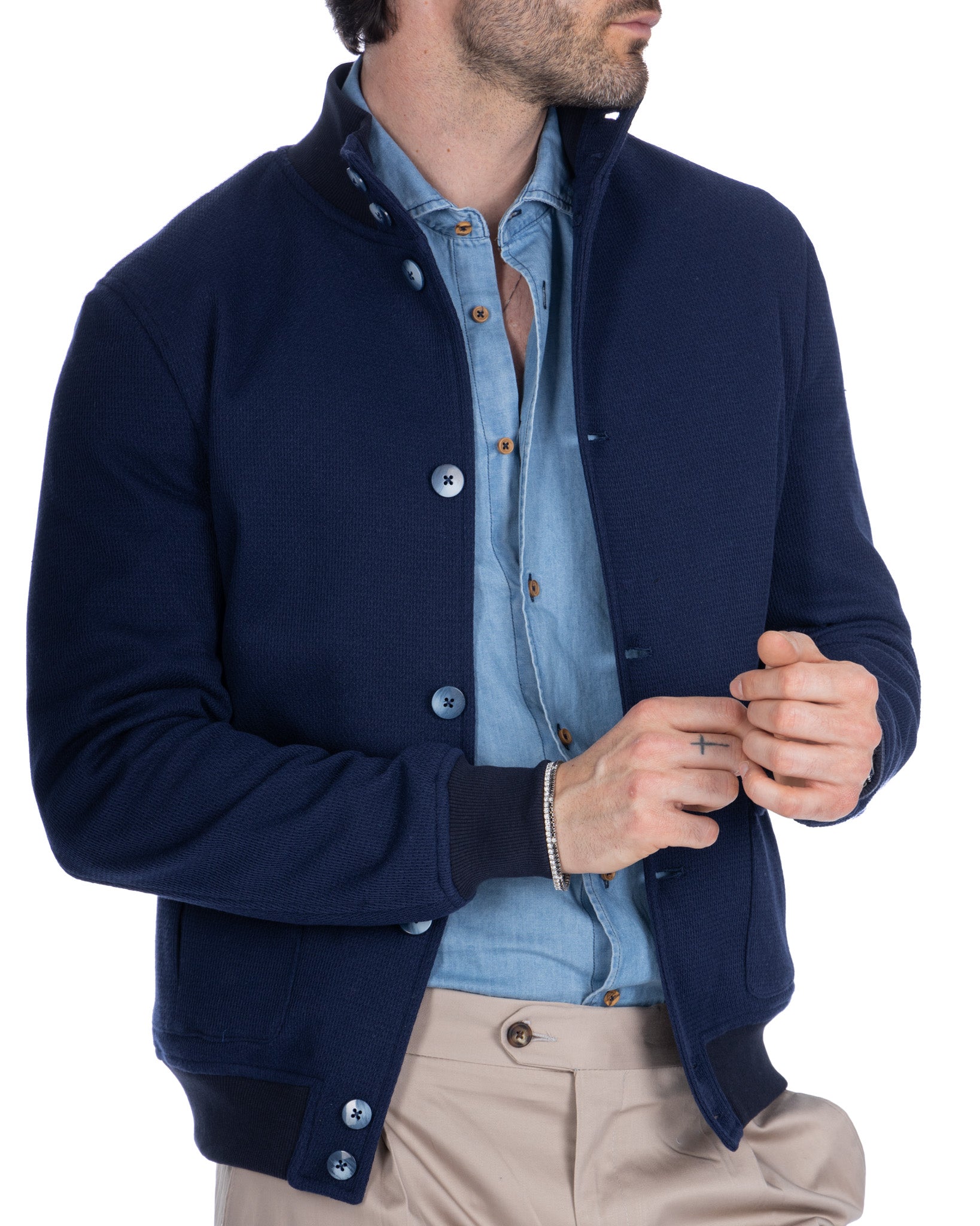 Trieste - bomber en coton bleu
