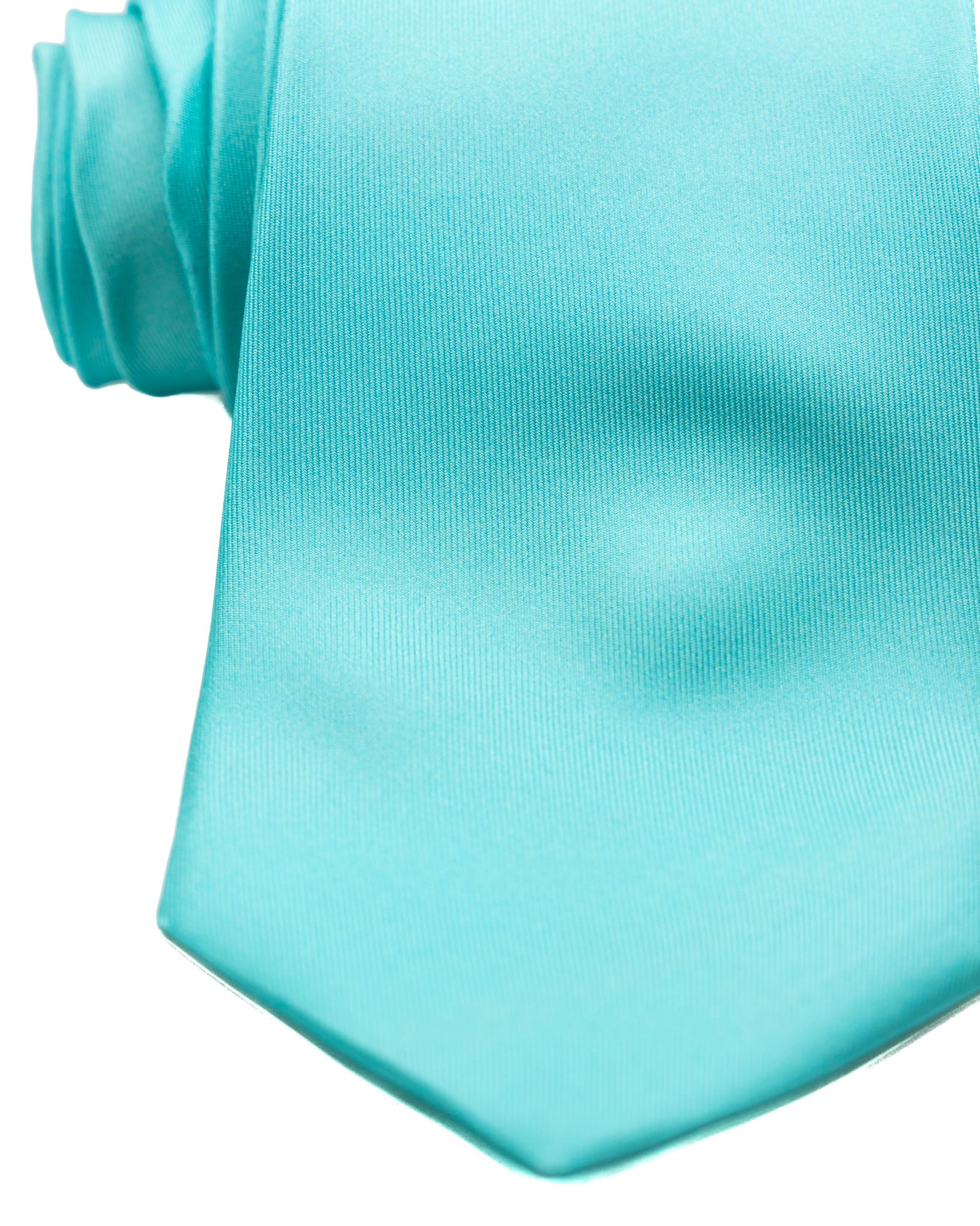 Tie - in turquoise woven silk