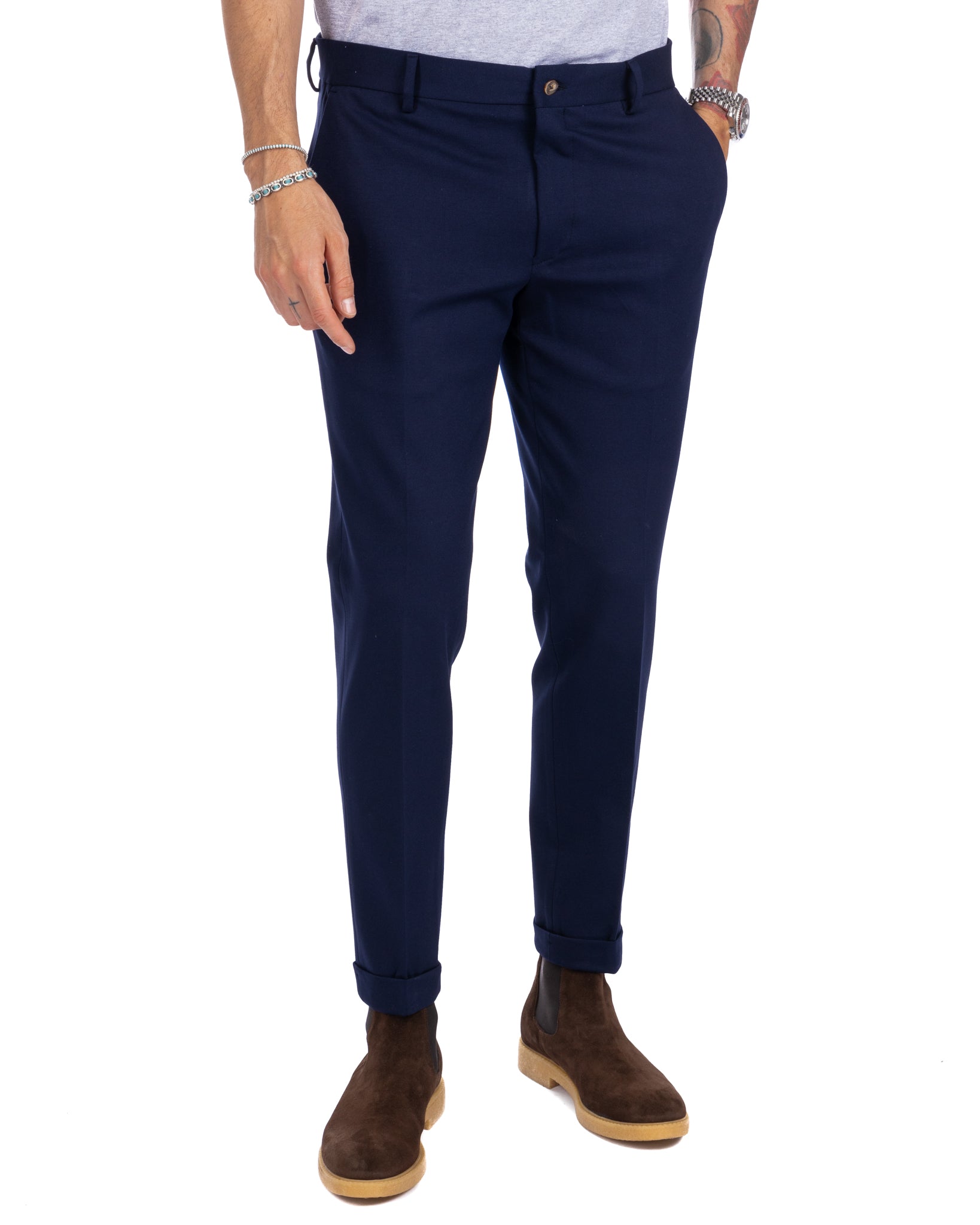 Mustang - blue basic trousers