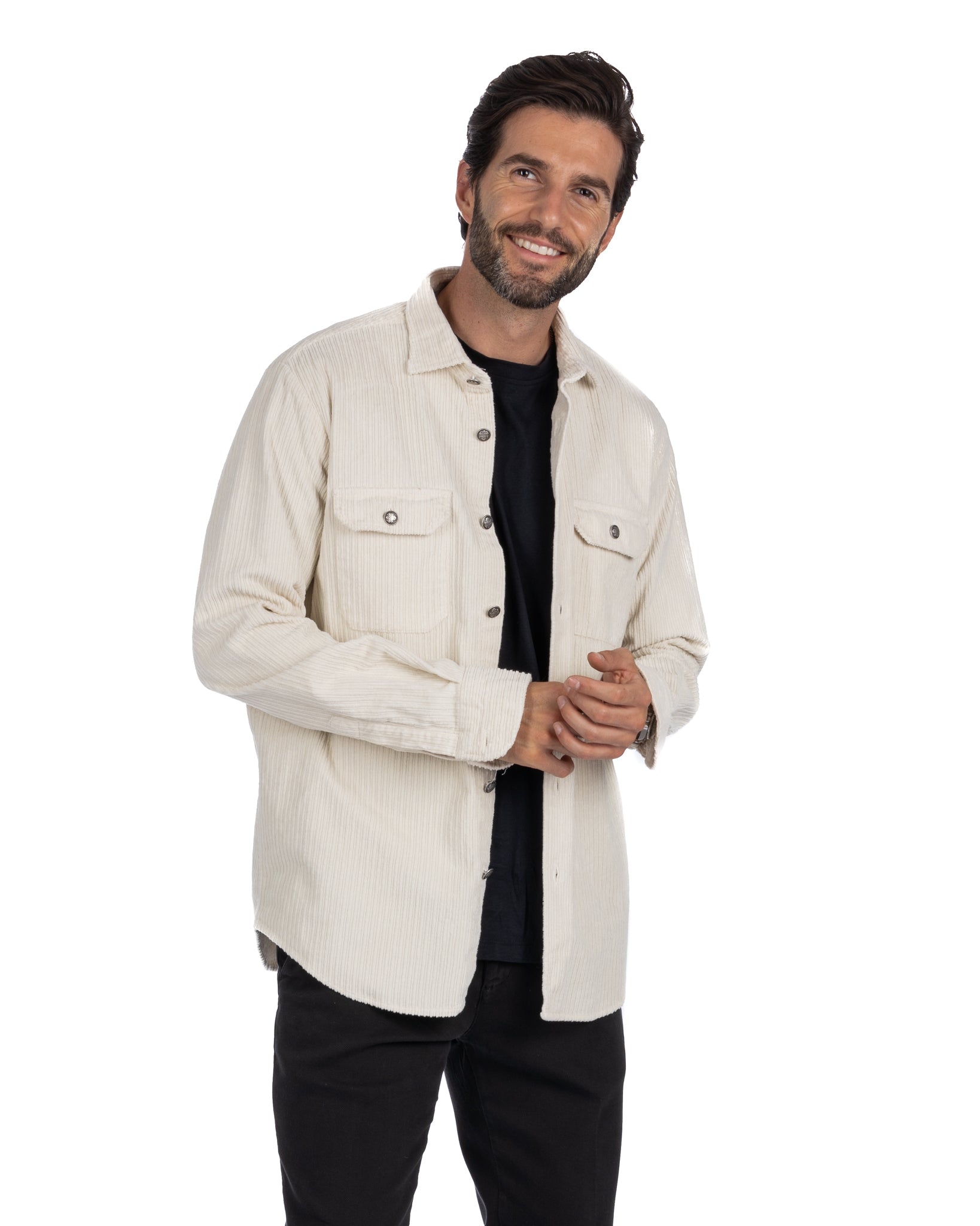 Dubhe - cream velvet shirt