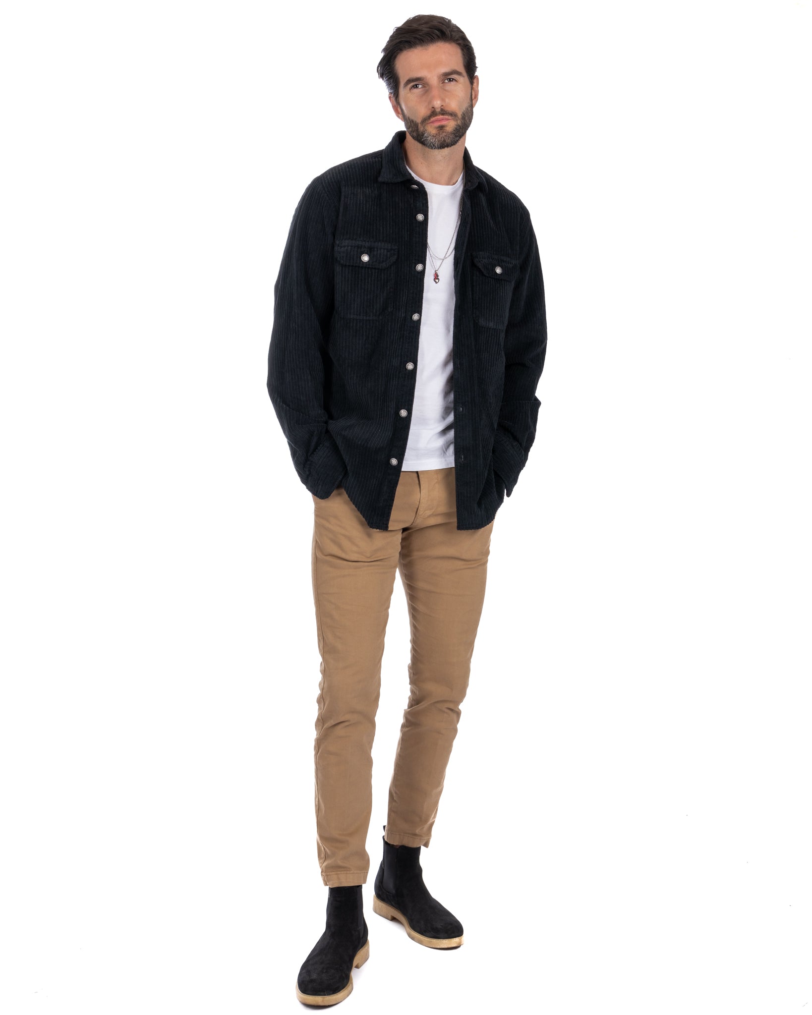 Dubhe - black velvet shirt