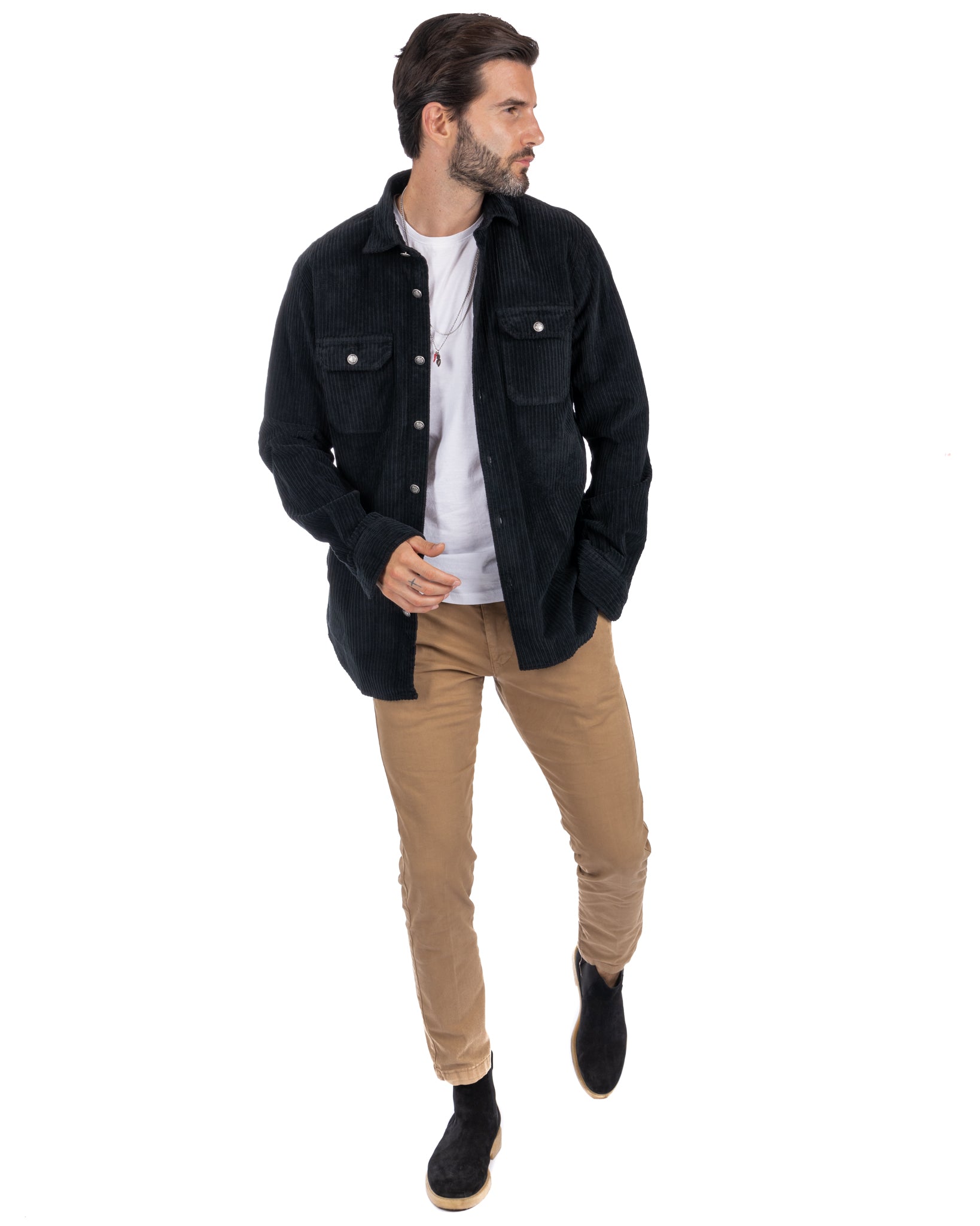 Dubhe - black velvet shirt